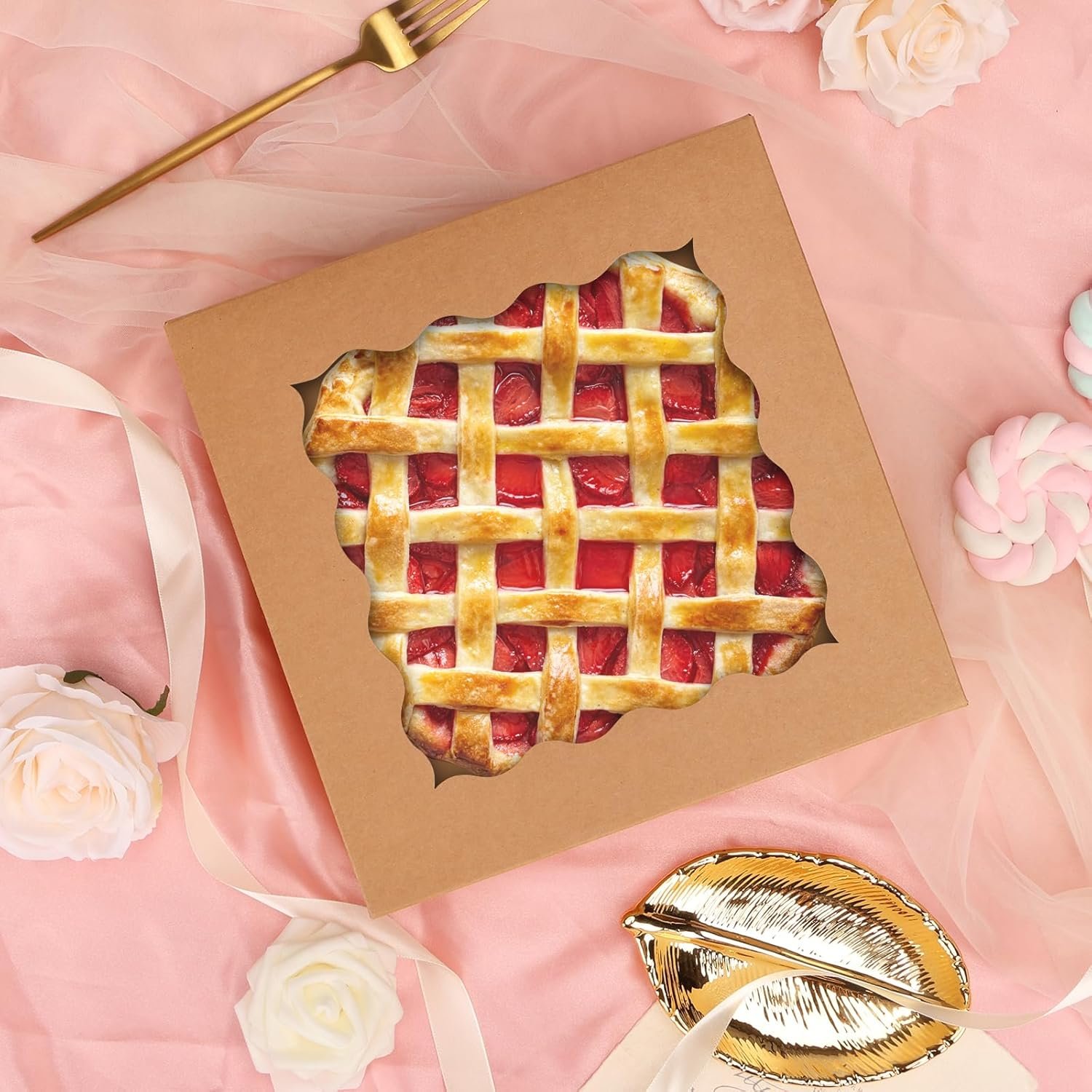 Boîte à tarte en papier en vrac, 30 pièces, 10x10x2,5, avec fenêtre, boîte à pâtisserie auto-dépliable, logo personnalisé pour desserts, fournitures pour pâtisseries, fournisseur de boîtes pour donuts et muffins. Boîte à tarte en papier en vrac, 30 pièces, 10x10x2,5, avec fenêtre, boîte à pâtisserie auto-dépliable, logo personnalisé pour desserts, fournitures pour pâtisseries, fournisseur de boîtes pour donuts et muffins.