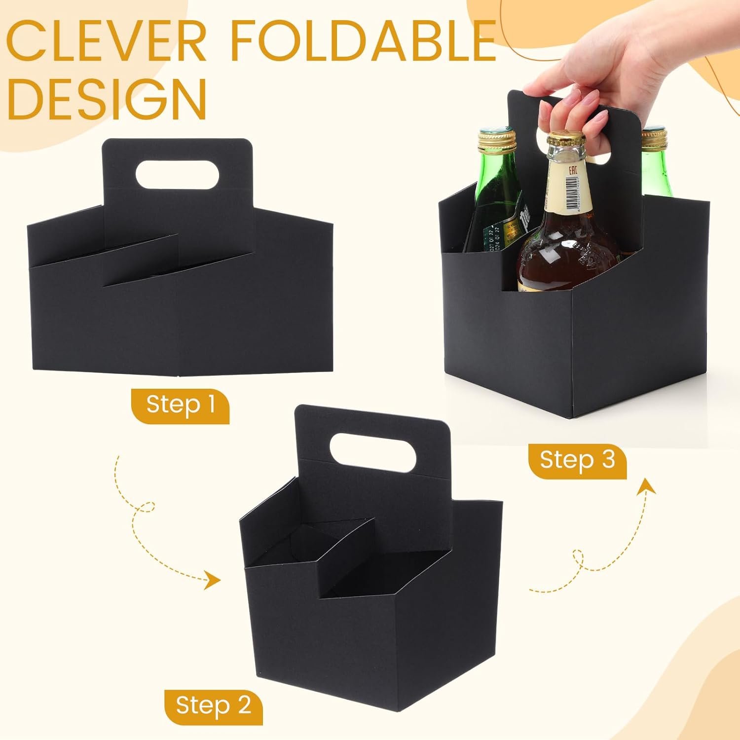 Grossiste porte-gobelet en papier kraft 50 pièces pour boissons avec poignée, support jetable pour 12-16 oz, idéal pour livraison de boissons chaudes ou froides, fournisseur en gros avec logo personnalisé. Grossiste porte-gobelet en papier kraft 50 pièces pour boissons avec poignée, support jetable pour 12-16 oz, idéal pour livraison de boissons chaudes ou froides, fournisseur en gros avec logo personnalisé.