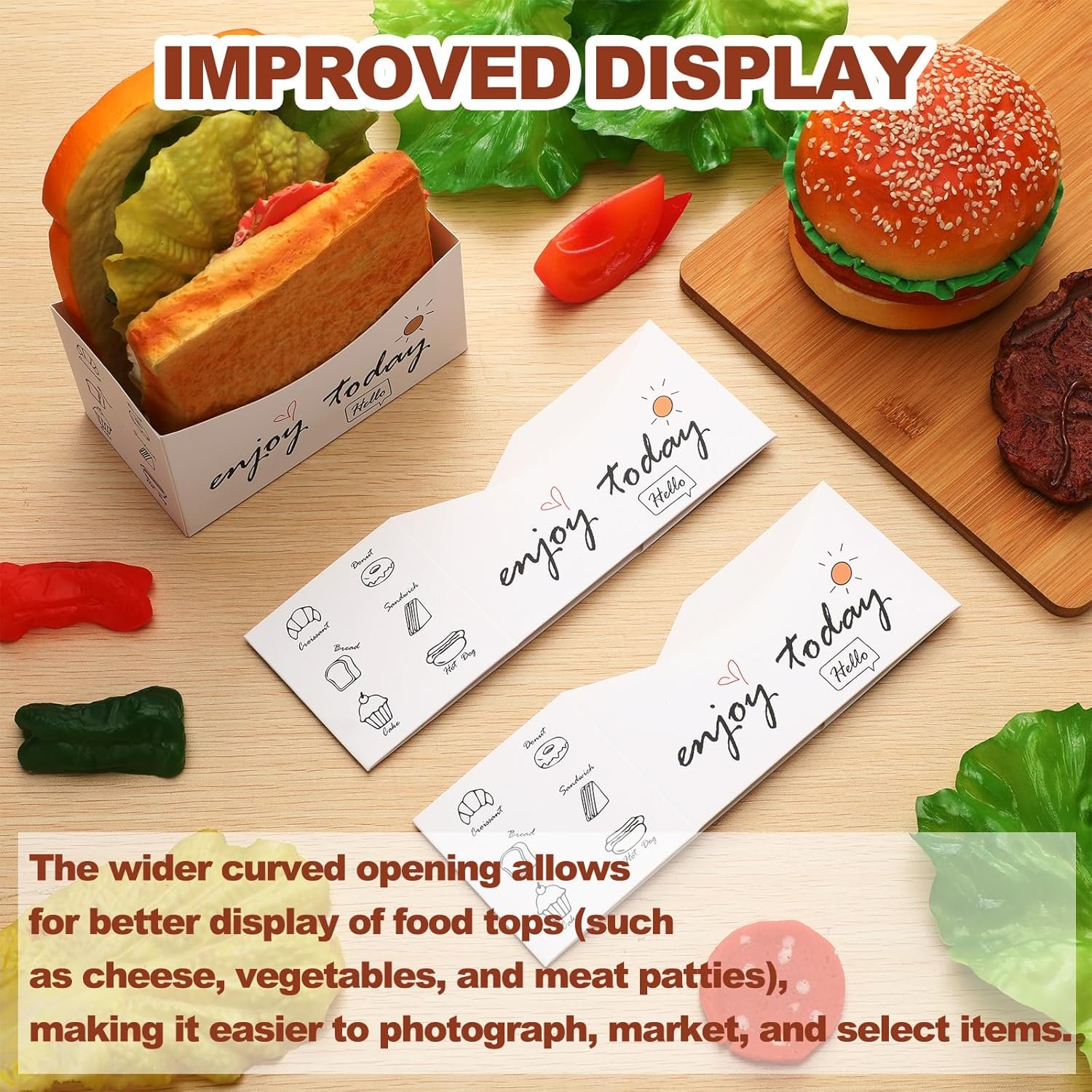 Grossiste Boîtes à Sandwich en Papier Pliables 100 Pièces 5