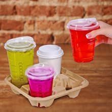 Grossiste Tray de transport pour 2 tasses (Pack de 50), Écologique, Support de boisson biodégradable, OEM, Idéal pour livraison de boissons chaudes ou froides, Support de boisson pratique pour voitures, Vente en gros sans déversement ni dégâts.