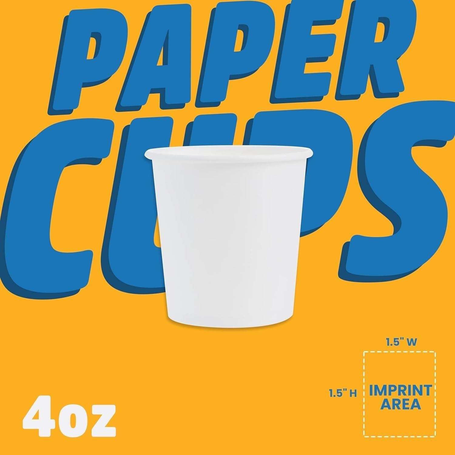 Grossiste en Vrac de gobelets en papier double paroi personnalisés 4 Oz pour boissons chaudes et froides, OEM, impression d'un logo pour promotions de marque et événements (QTY 100)