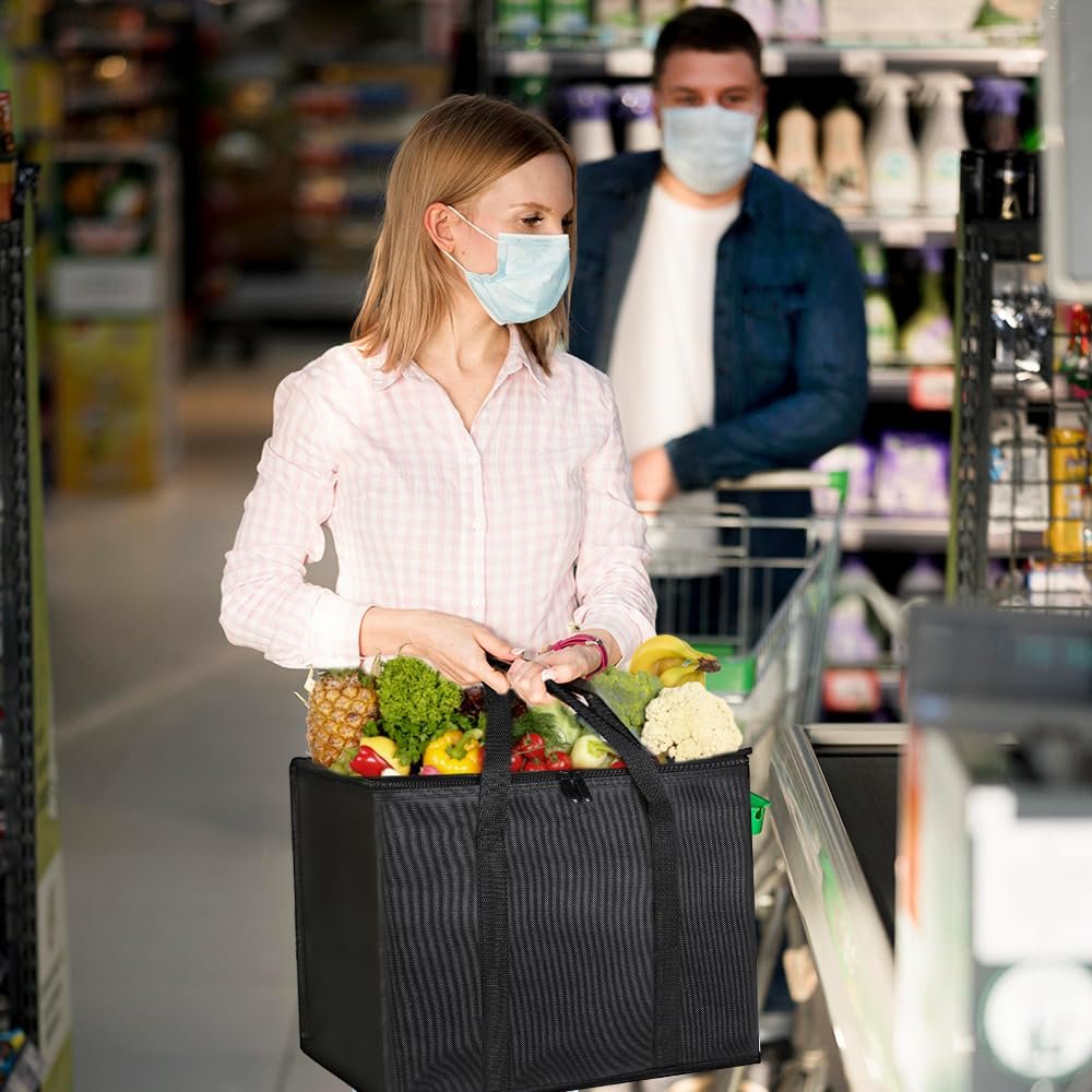 Grossiste Sac Isotherme XL pour Livraison Alimentaire, Logo Personnalisé Sac de Rideshare, Fabricant avec Fond Rigide, Transport de Nourriture Chaud/Froid en Styrofoam, Vente en Gros pour Voyage/Achats/Catering