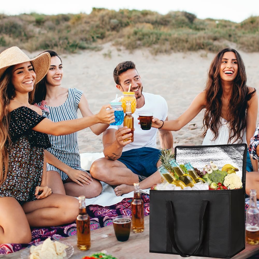 Grossiste Sac Isotherme XL pour Livraison Alimentaire, Logo Personnalisé Sac de Rideshare, Fabricant avec Fond Rigide, Transport de Nourriture Chaud/Froid en Styrofoam, Vente en Gros pour Voyage/Achats/Catering