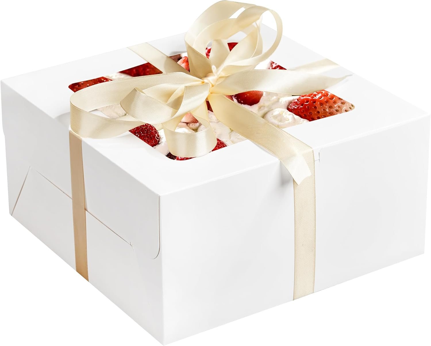 Grossiste en Vrac Boîtes à Gâteaux 24pcs avec Fenêtre 10x10x5 pouces, Boîtes à Pâtisseries, Logo Personnalisé, Fournisseur de Boîtes Carrées pour Anniversaire, Mariage, Donuts