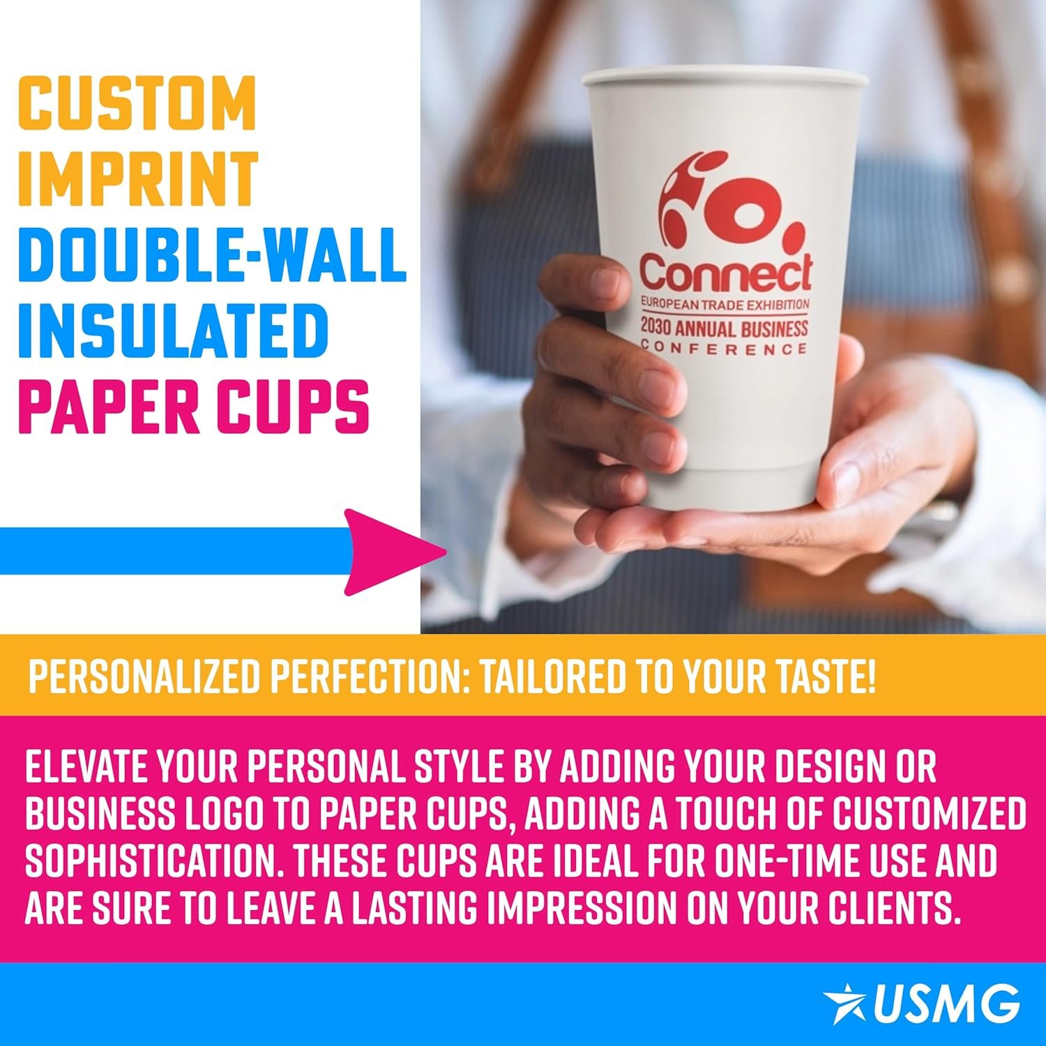 Grossiste de tasses en papier double paroi 12 Oz personnalisées avec logo pour boissons chaudes et froides, fabricant pour événements, vente en gros (QTÉ 100) Grossiste de tasses en papier double paroi 12 Oz personnalisées avec logo pour boissons chaudes et froides, fabricant pour événements, vente en gros (QTÉ 100)