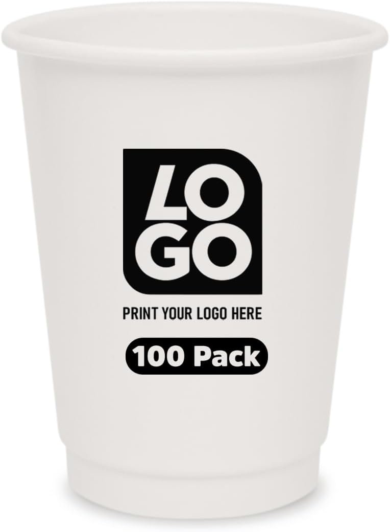 Grossiste de tasses en papier double paroi 12 Oz personnalisées avec logo pour boissons chaudes et froides, fabricant pour événements, vente en gros (QTÉ 100)