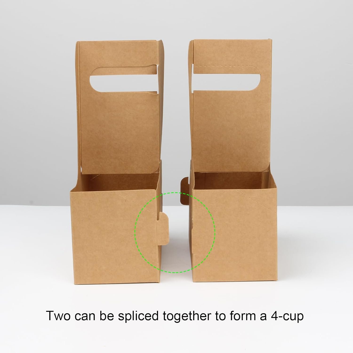 Grossiste, support de boisson à 2 gobelets, porte-gobelets en papier kraft 12-30 OZ pour café à emporter, service de livraison et restauration, logo personnalisé, 50 unités.