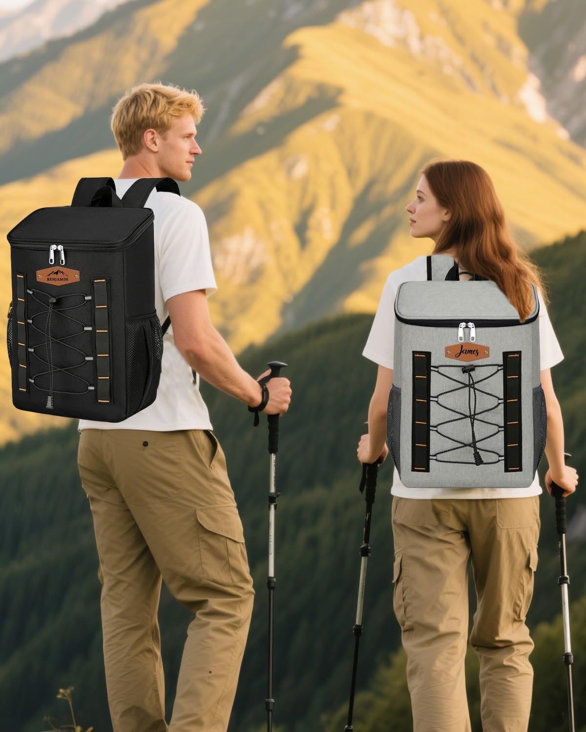 Grossiste Sac Isotherme Personnalisé 40 Canettes avec Texte, Compartiments Étanches, Cadeau Sur Mesure pour Témoin, Fabricant de Sac à Dos Portatif 23L pour Été.