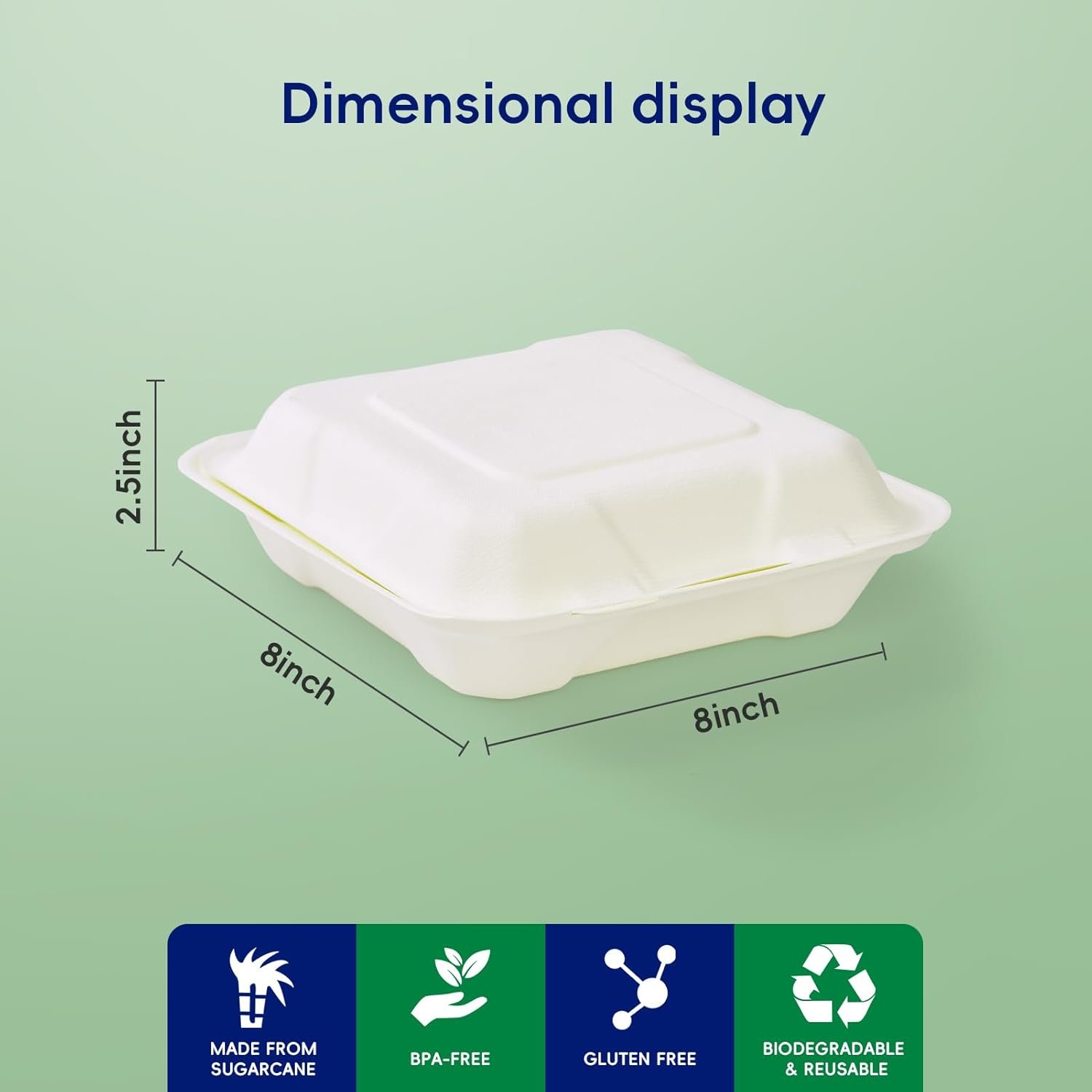 Grossiste en conteneurs alimentaires jetables à emporter 8 x 8