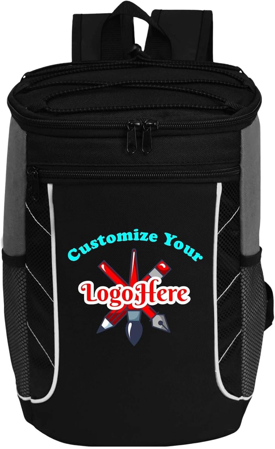 Sac à Glaciers Personnalisé - Sac Isotherme Personnalisable pour Événements d'Entreprise ou Cadeaux | Fabricant de Sacs Isothermes Étanches - Contient 24 Canettes de Bière - 14 x 10,5 x 7,3 - Grossiste en Sacs Isothermes avec Logo Personnalisé