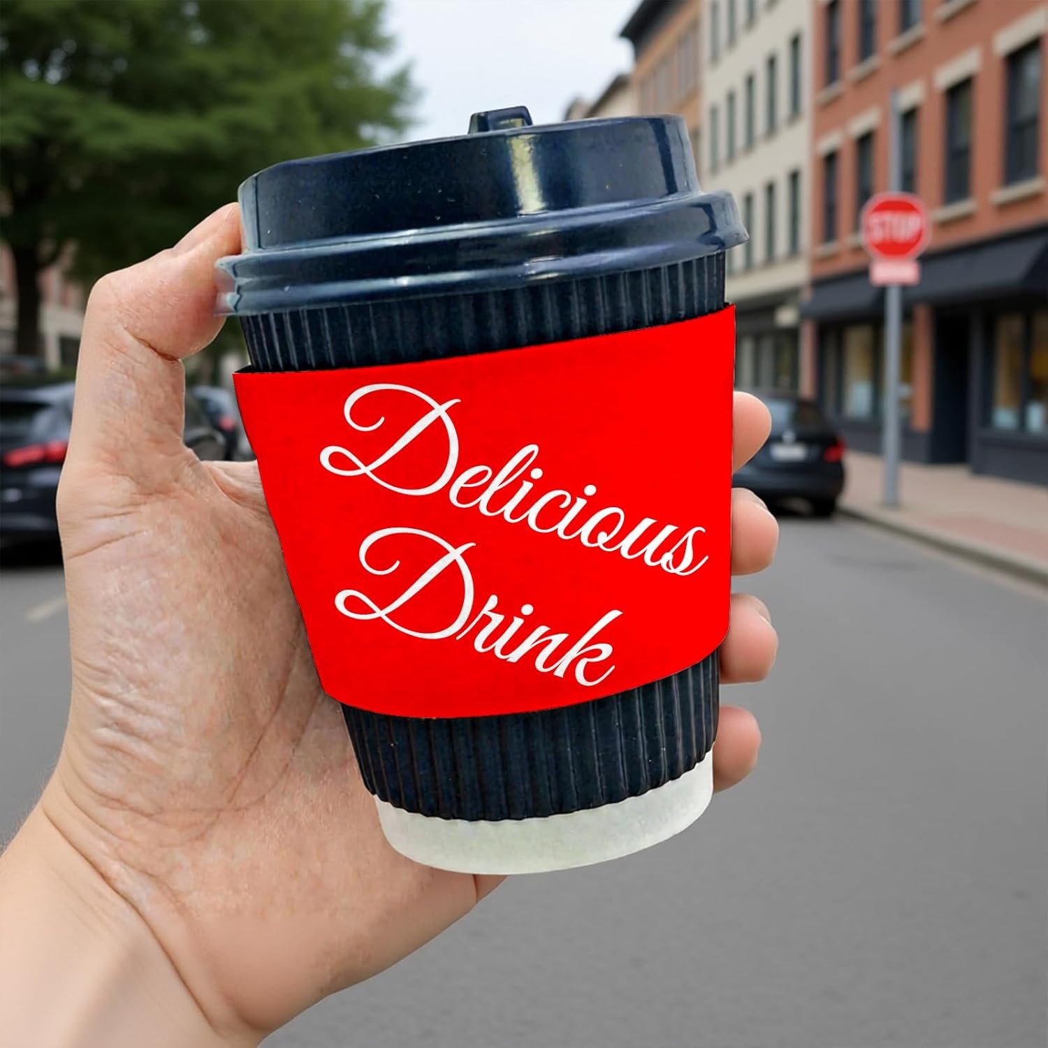 Grossiste en Vrac de Manchons à Café Personnalisés 10-1000PCS avec Logo Personnalisé, Fournisseur de Manchons en Papier Jetables pour Événements, Cadeaux, Mariages, Anniversaires, Engagement 30PCS