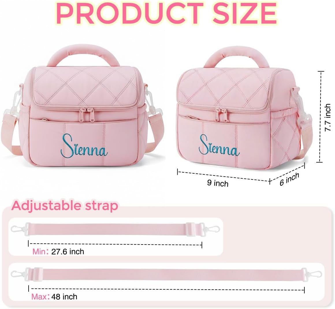 Grossiste Sacs à Lunch Personnalisés Insulés avec Nom Brodé, Fournisseur de Sacs à Lunch Réutilisables Étanches pour le Travail et les Voyages, Logo Personnalisé (Rose) Grossiste Sacs à Lunch Personnalisés Insulés avec Nom Brodé, Fournisseur de Sacs à Lunch Réutilisables Étanches pour le Travail et les Voyages, Logo Personnalisé (Rose)