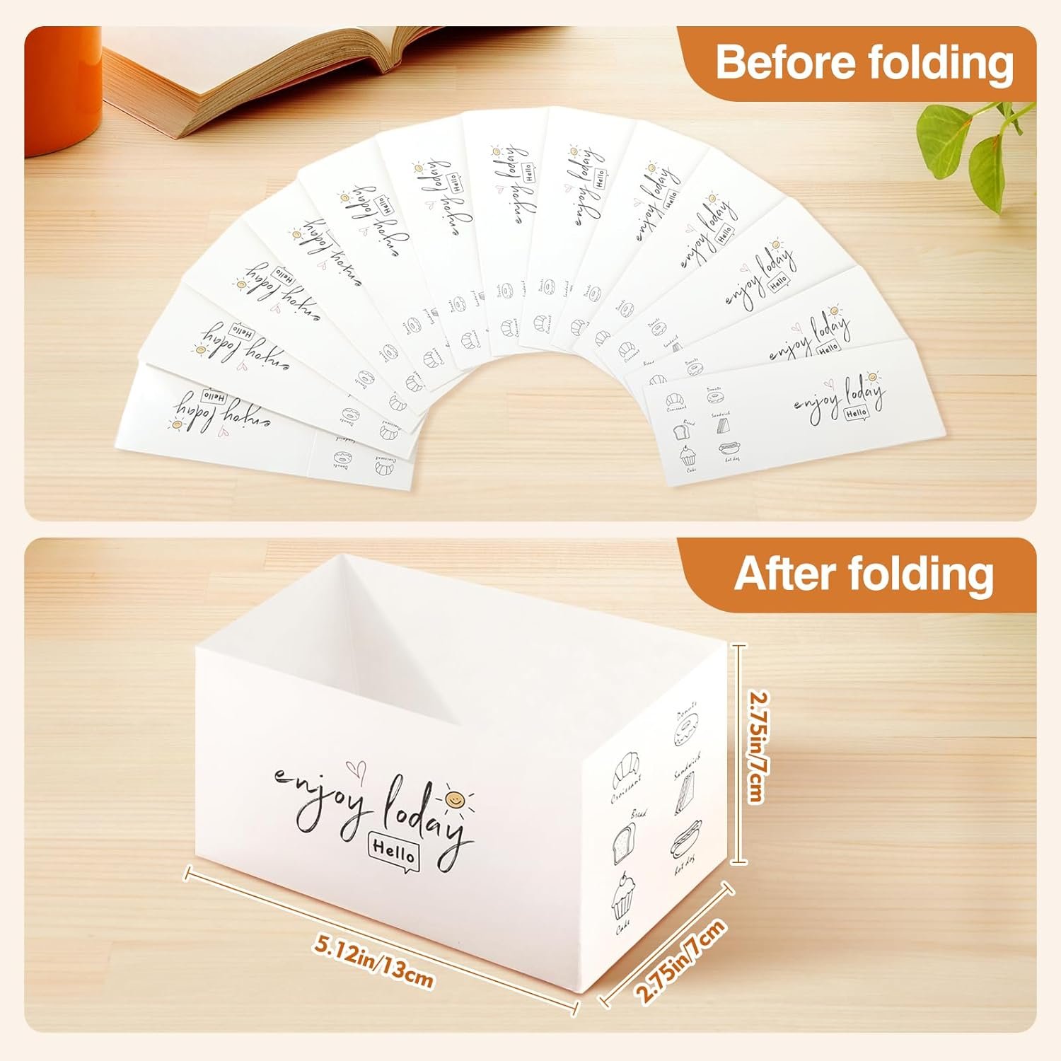 Grossiste en Vrac de 120 Boîtes de Conditionnement en Papier pour Sandwichs, Fournisseur d'Emballages à Emporter pour Toasts, Donuts, Burgers, Logo Personnalisé disponible.