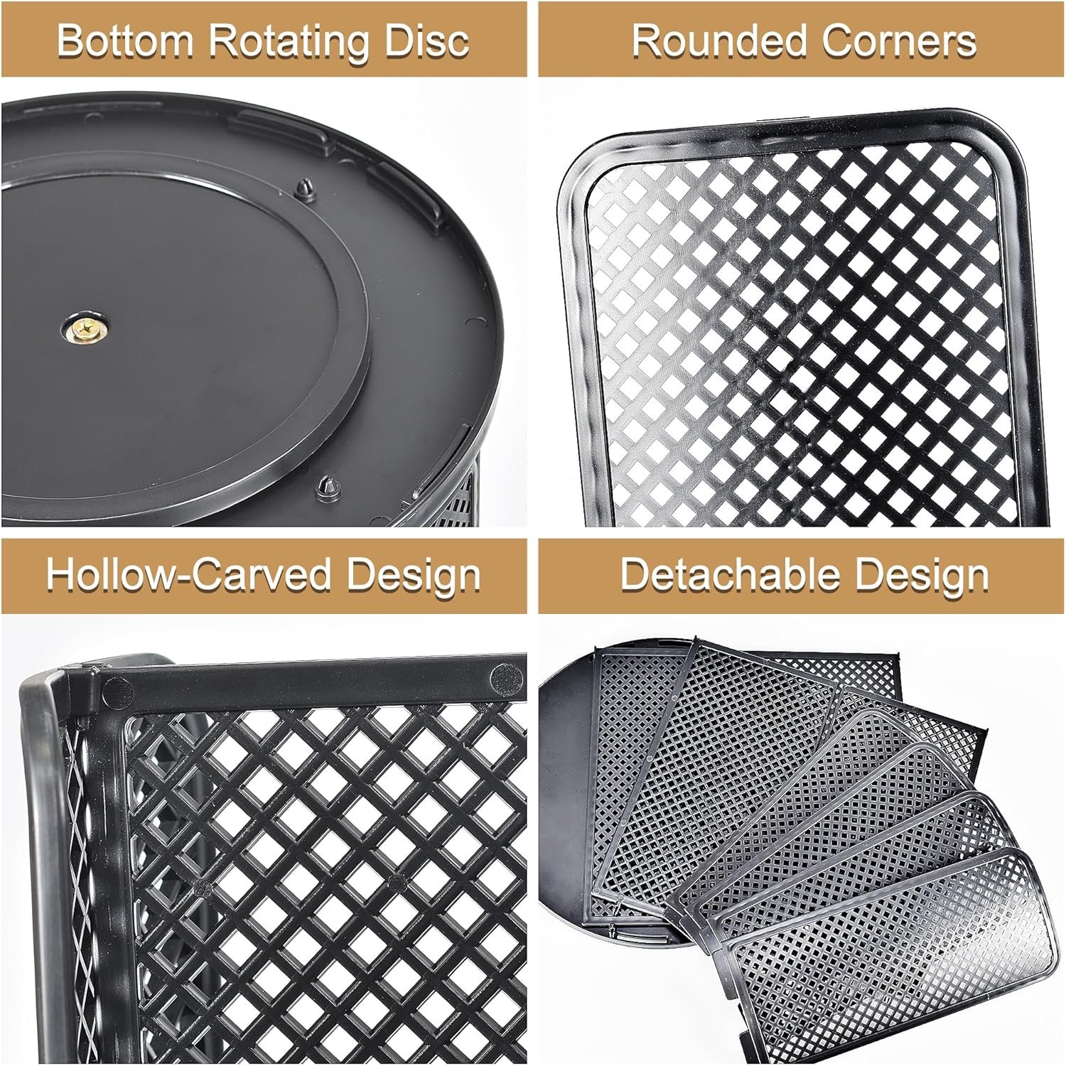 Organisateur de Tasses et Couvercles, Distributeur de Tasses à Café Rotatif 360° pour Tasses Jetables en Plastique et Papier de 5 à 16 oz, 4 Compartiments Détachables, Vente en Gros de Fabricant, Noir Organisateur de Tasses et Couvercles, Distributeur de Tasses à Café Rotatif 360° pour Tasses Jetables en Plastique et Papier de 5 à 16 oz, 4 Compartiments Détachables, Vente en Gros de Fabricant, Noir