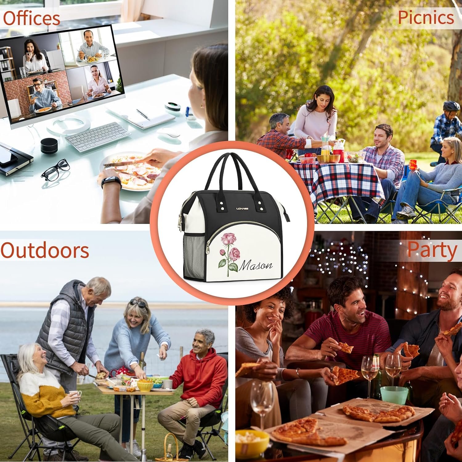 Lunch Box Personnalisée avec Logo, Sac Isotherme Reusable pour Adultes avec Nom et Fleurs de Naissance, Grossiste en Vente en Gros, Sac de Récipient Étanche pour Travail, Pique-Nique et Voyage. Lunch Box Personnalisée avec Logo, Sac Isotherme Reusable pour Adultes avec Nom et Fleurs de Naissance, Grossiste en Vente en Gros, Sac de Récipient Étanche pour Travail, Pique-Nique et Voyage.