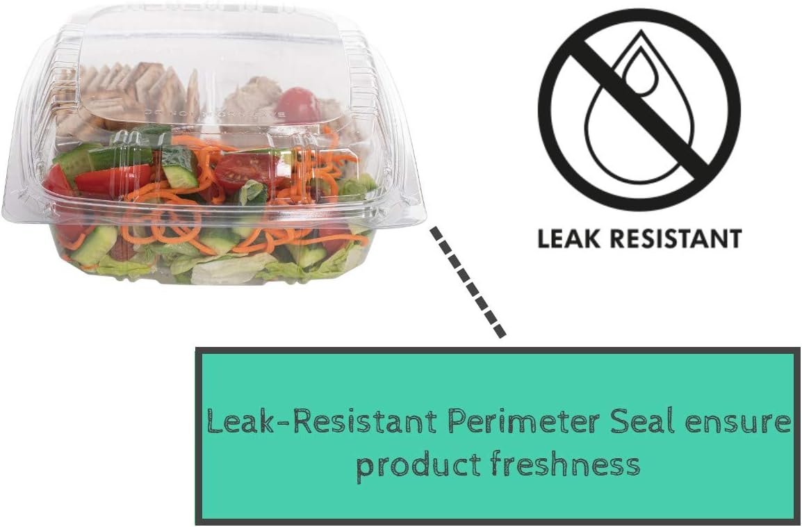 Grossiste contenant alimentaire à emporter, 3 compartiments (Pack de 50 - 8x8x3 3/8), fabriqué par un fournisseur OEM, logo personnalisé disponible.