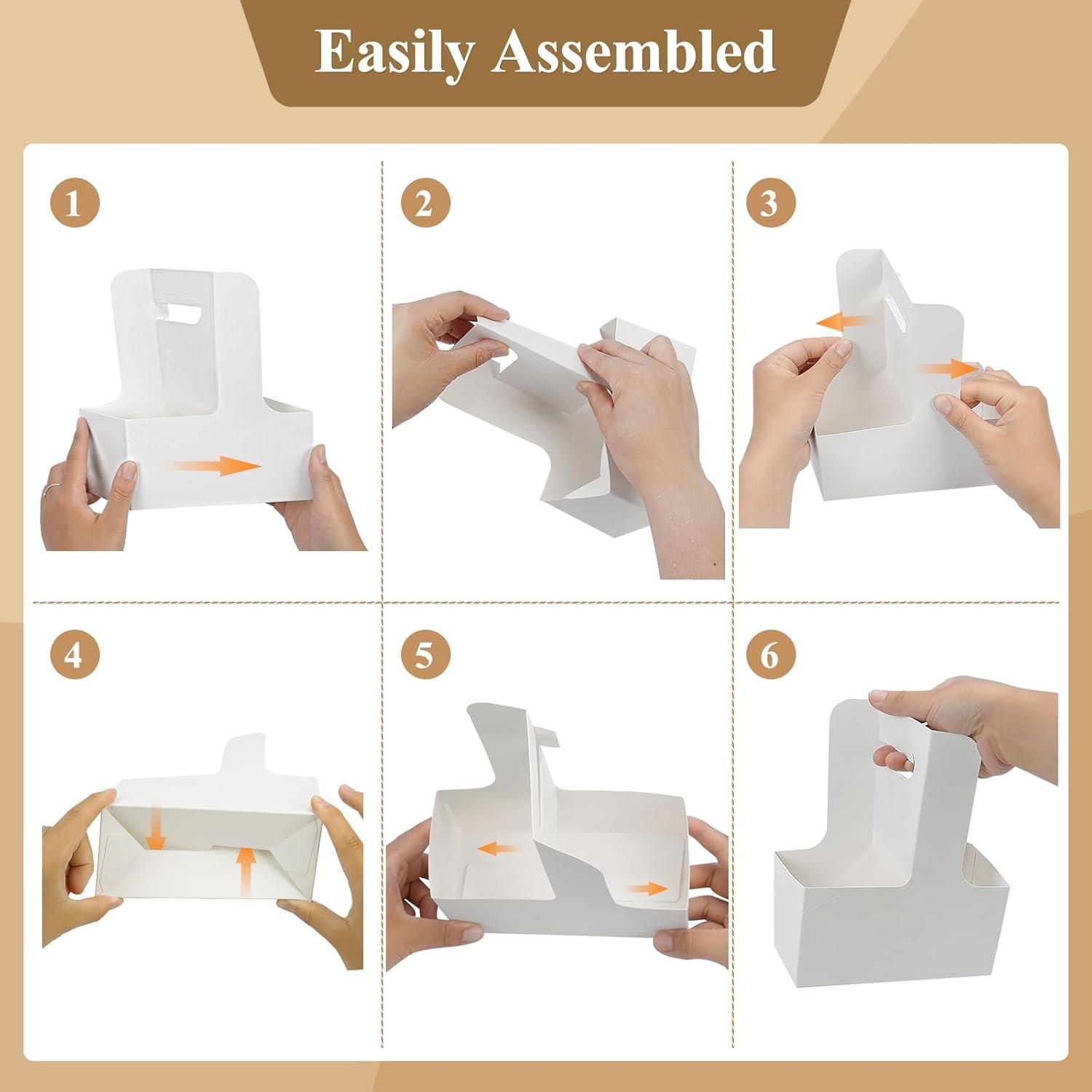 Grossiste porte-gobelets en carton jetables 2 tasses avec poignée, fournisseur de support pour boissons à emporter, OEM, blanc (20P)