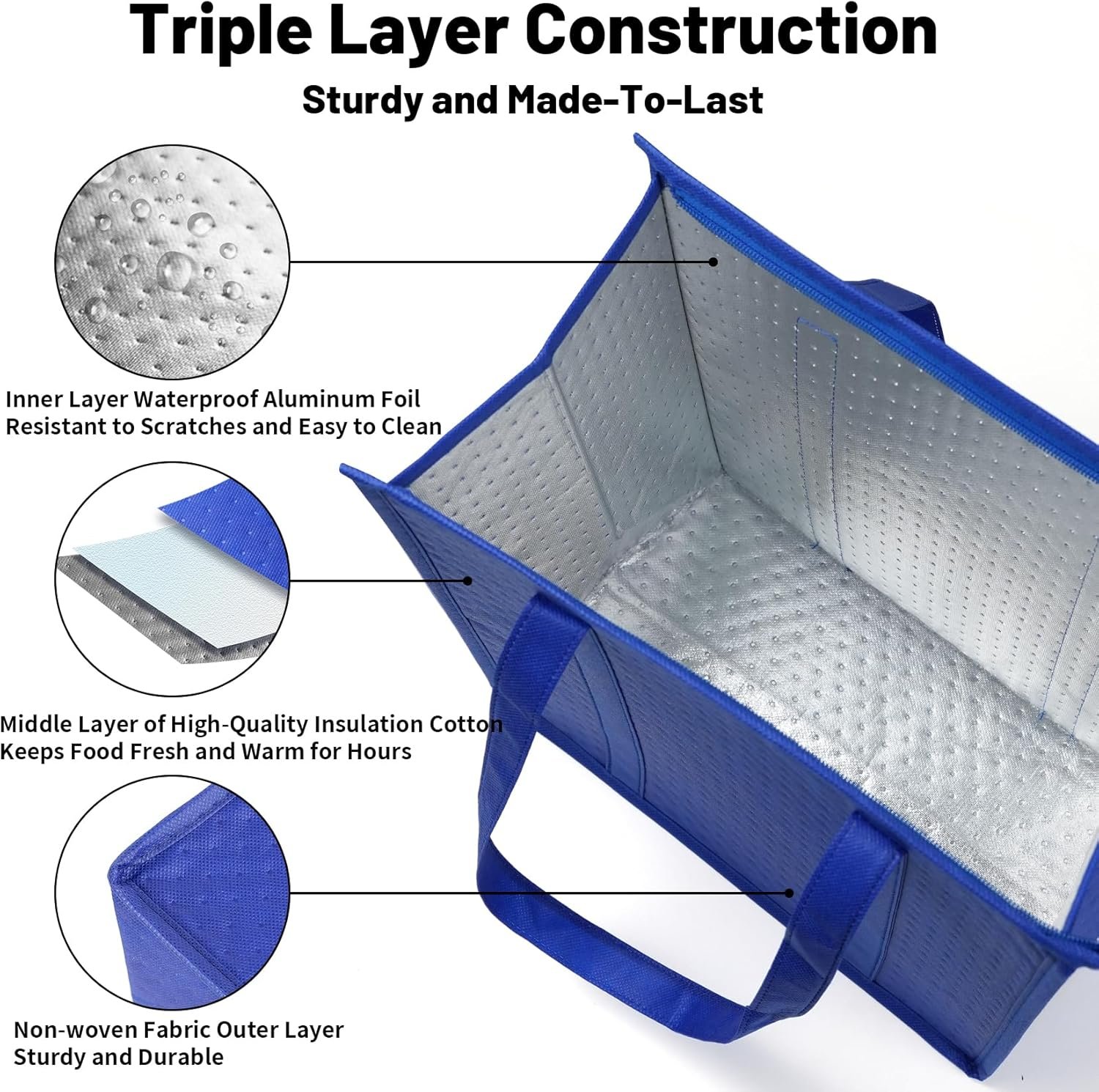 Grossiste Sacs Isolés pour Alimentation avec Fermeture Éclair, Sac de Course Thermique pour Nourriture Surgelée, Fabricant de Sacs Isothermes en Vrac Grossiste Sacs Isolés pour Alimentation avec Fermeture Éclair, Sac de Course Thermique pour Nourriture Surgelée, Fabricant de Sacs Isothermes en Vrac