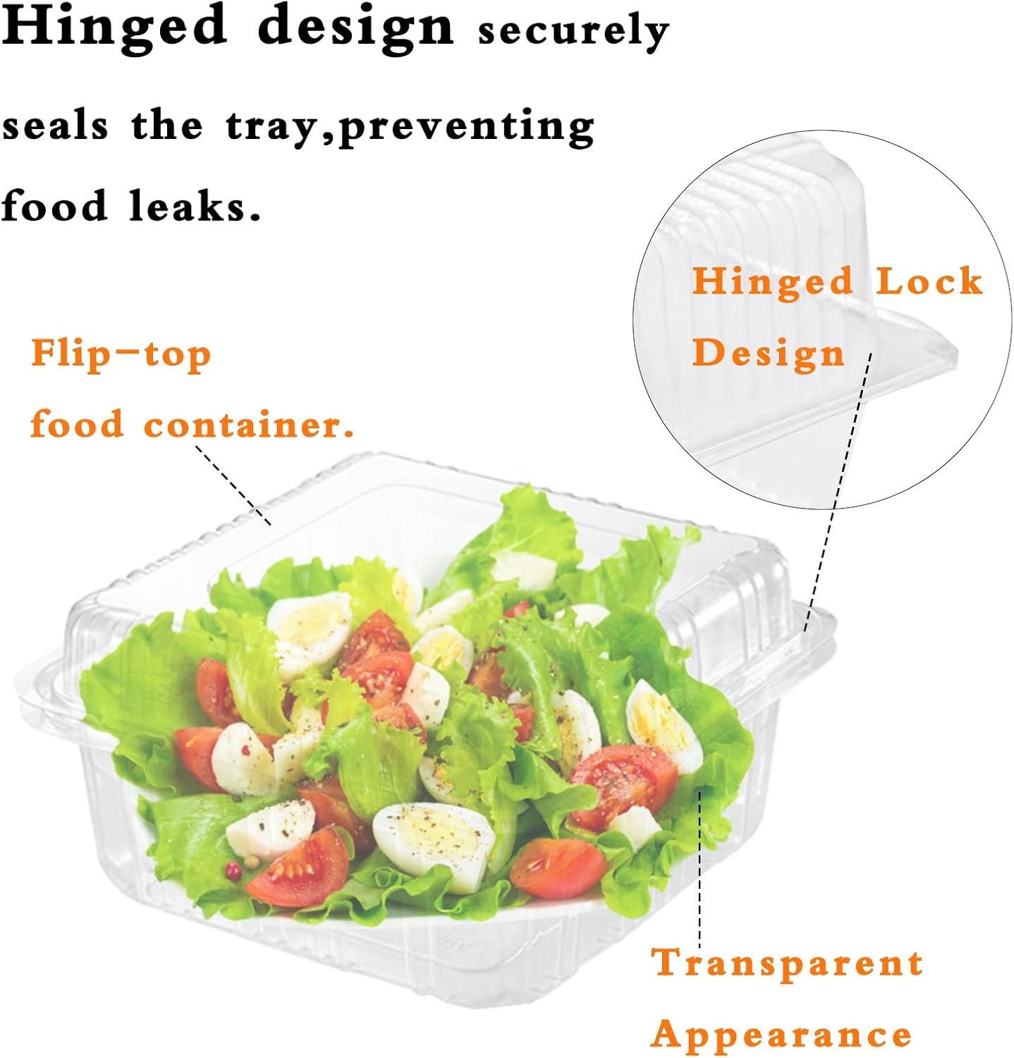 Grossiste Conteneurs Clamshell Transparente 100 Compte avec Couvercles, Fabricant de Contenants Alimentaires à Emporter, OEM pour Partager Gâteaux et Desserts