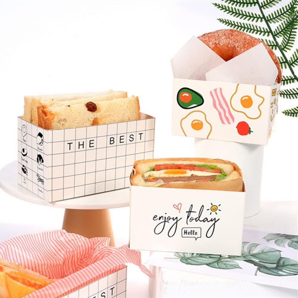 Grossiste 50 Pack de Conteneurs en Papier, Boîtes à Mini Burgers, Tray de Pain Toast, Emballage de Sandwich, Hot Dog, Donut, Œuf, Gaufre, Fournisseur pour Produits à Emporter avec Logo Personnalisé Grossiste 50 Pack de Conteneurs en Papier, Boîtes à Mini Burgers, Tray de Pain Toast, Emballage de Sandwich, Hot Dog, Donut, Œuf, Gaufre, Fournisseur pour Produits à Emporter avec Logo Personnalisé