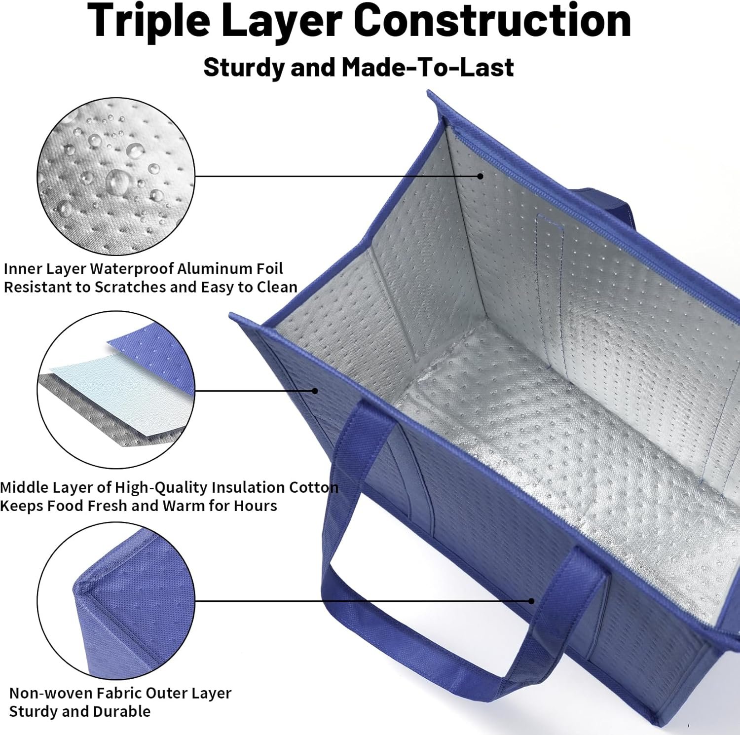 Grossiste de sacs isothermes avec zip pour aliments congelés, fabricant de sacs thermiques pour courses et voyages, solution personnalisée de sac isotherme. Grossiste de sacs isothermes avec zip pour aliments congelés, fabricant de sacs thermiques pour courses et voyages, solution personnalisée de sac isotherme.