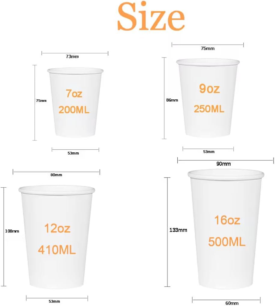 Grossiste en 60-200pcs de gobelets en papier personnalisés, gobelets à logo personnalisé pour café, événement, mariage (9oz) - Fournisseur spécialisé en vente en gros.