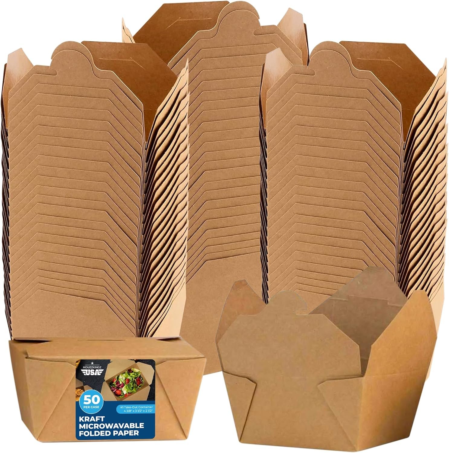 Grossiste Boîtes en Carton à Emporter pour Nourriture [Pack de 50 - 30 Oz], Containers à Emporter Personnalisés | Fabricant d'Emballages Jetables pour Déjeuners, Vente en Gros de Boîtes à Nourriture Pour Livraison et Restauration