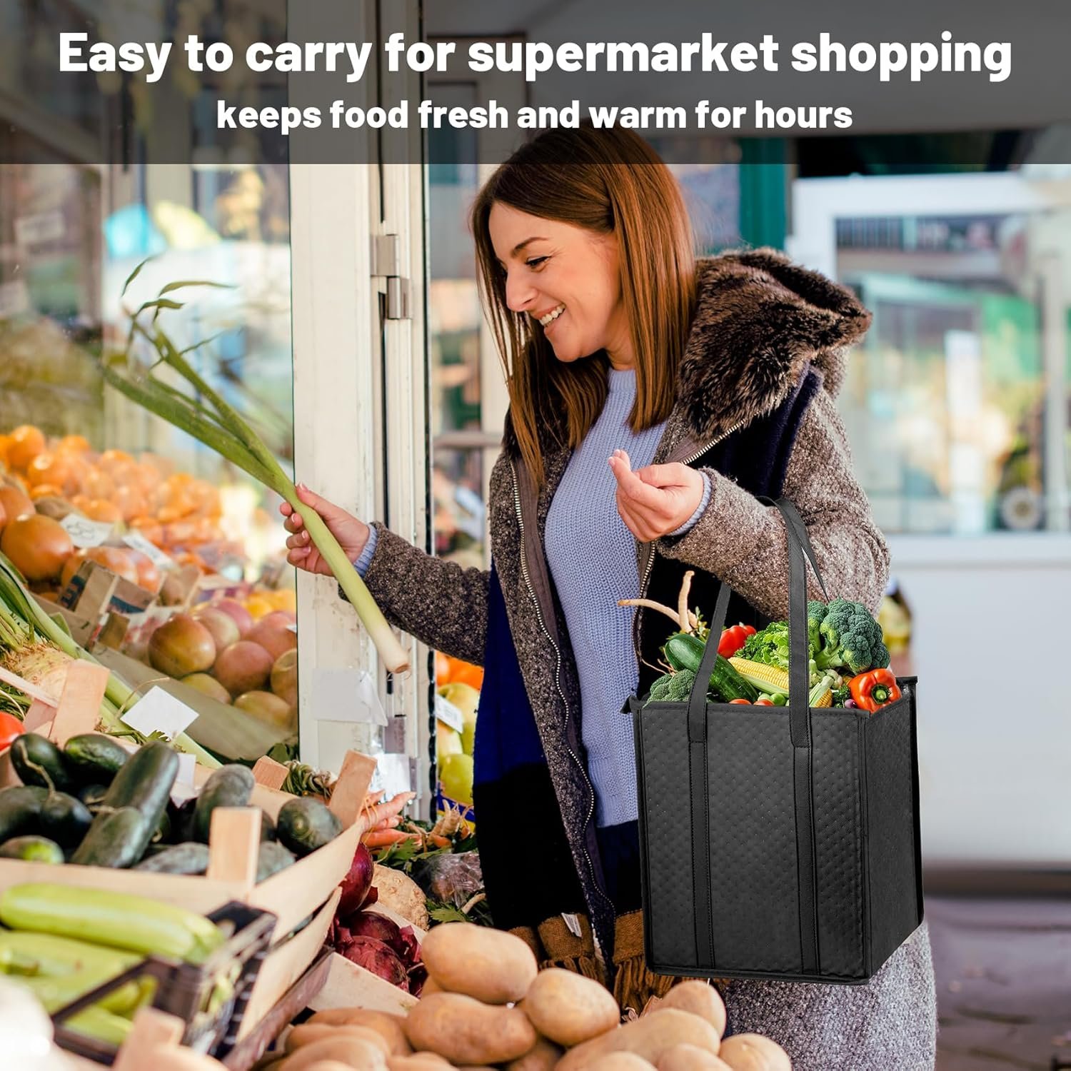 Grossiste Sacs isothermes avec fermeture éclair pour aliments congelés, Fabricant de sacs de courses, vente en gros de tote isothermes.