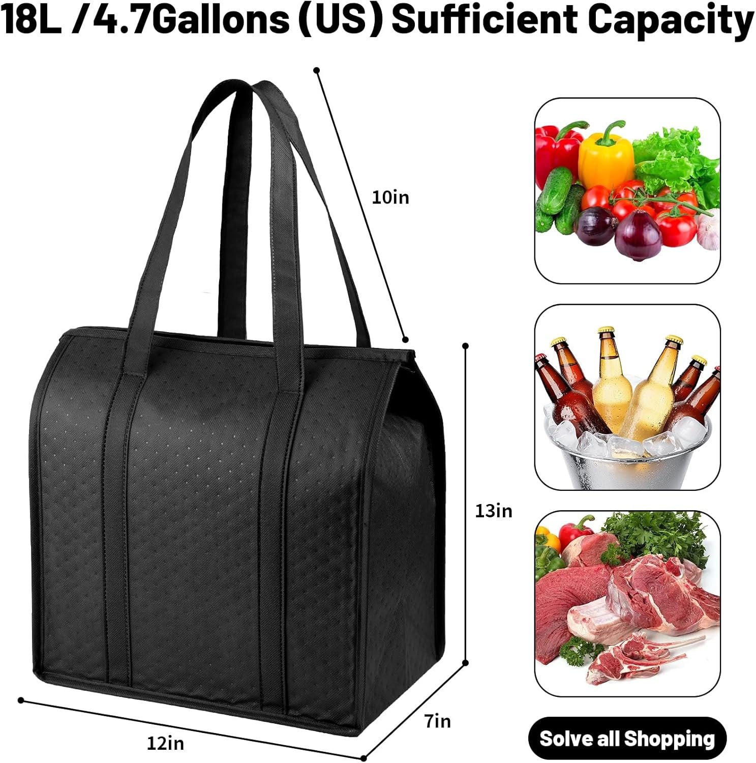 Grossiste Sacs isothermes avec fermeture éclair pour aliments congelés, Fabricant de sacs de courses, vente en gros de tote isothermes.
