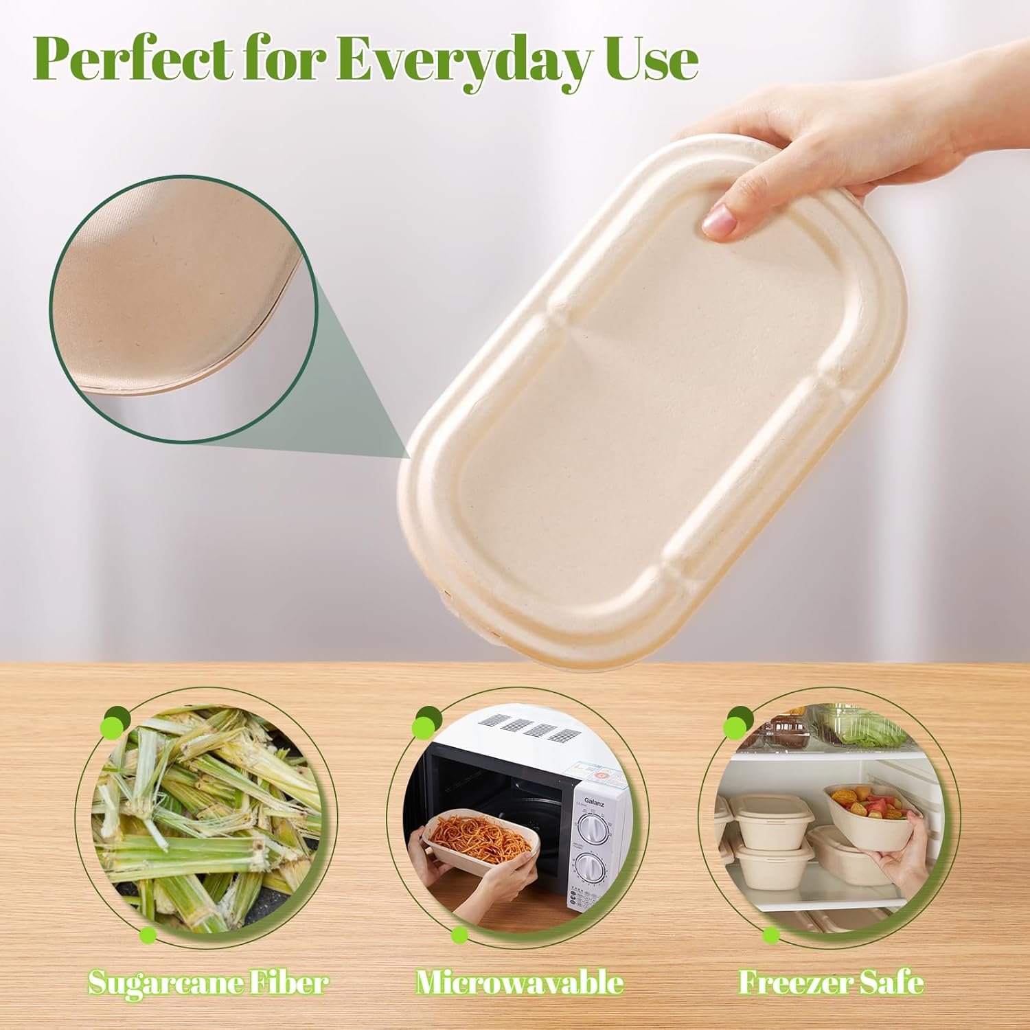 Grossiste 34 oz Contenants Alimentaires Jetables 100% Écologiques avec Couvercles – Boîtes à Emporter en Pulpe de Canne à Sucre, Biodegradables, Compstables et Compatibles Micro-ondes pour Préparation de Repas – Logo Personnalisé Pack de 50 Grossiste 34 oz Contenants Alimentaires Jetables 100% Écologiques avec Couvercles – Boîtes à Emporter en Pulpe de Canne à Sucre, Biodegradables, Compstables et Compatibles Micro-ondes pour Préparation de Repas – Logo Personnalisé Pack de 50