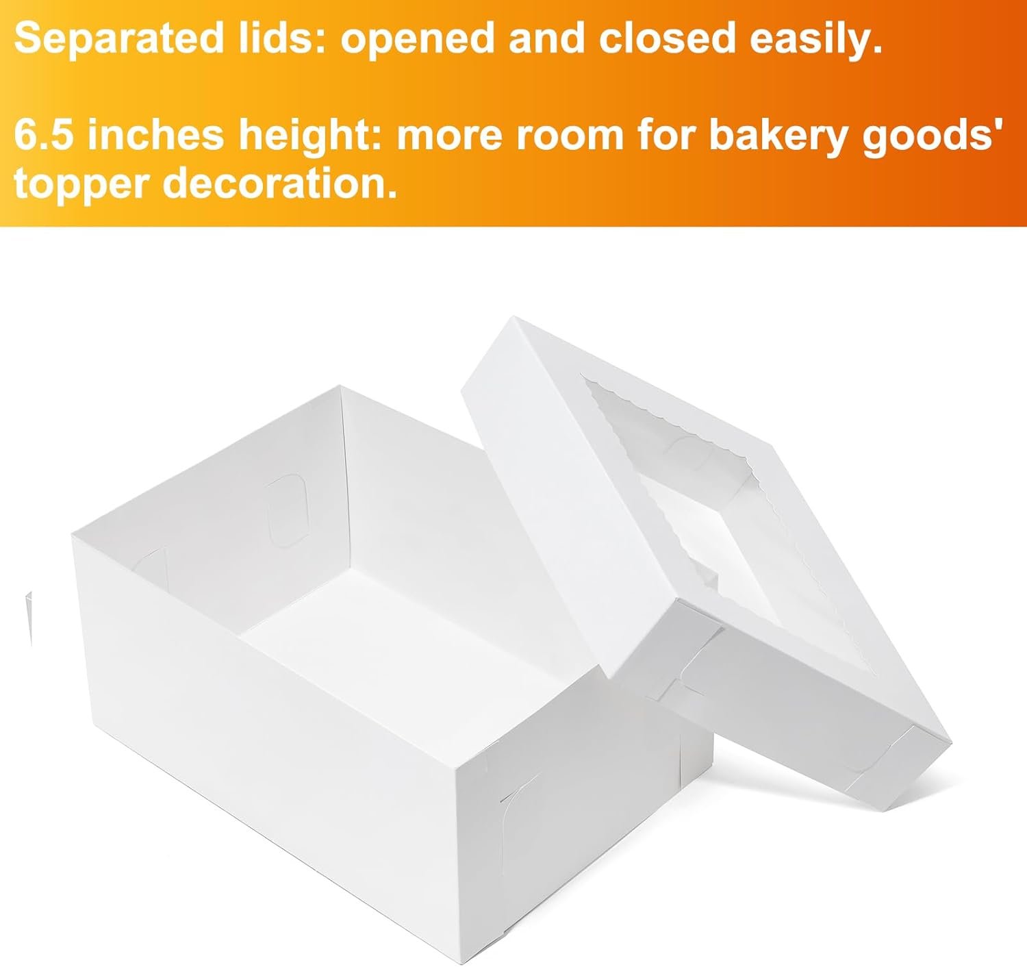 Grossiste en Vrac - 6pcs Boîtes à Gâteaux Rectangulaires 14x10x6.5 avec Fenêtre pour Pâtisseries, OEM, Fournisseur de Conditionnement en Carton Blanc Grossiste en Vrac - 6pcs Boîtes à Gâteaux Rectangulaires 14x10x6.5 avec Fenêtre pour Pâtisseries, OEM, Fournisseur de Conditionnement en Carton Blanc