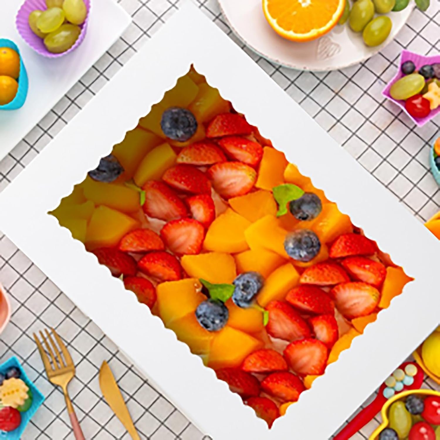 Grossiste en Vrac - 6pcs Boîtes à Gâteaux Rectangulaires 14x10x6.5 avec Fenêtre pour Pâtisseries, OEM, Fournisseur de Conditionnement en Carton Blanc Grossiste en Vrac - 6pcs Boîtes à Gâteaux Rectangulaires 14x10x6.5 avec Fenêtre pour Pâtisseries, OEM, Fournisseur de Conditionnement en Carton Blanc