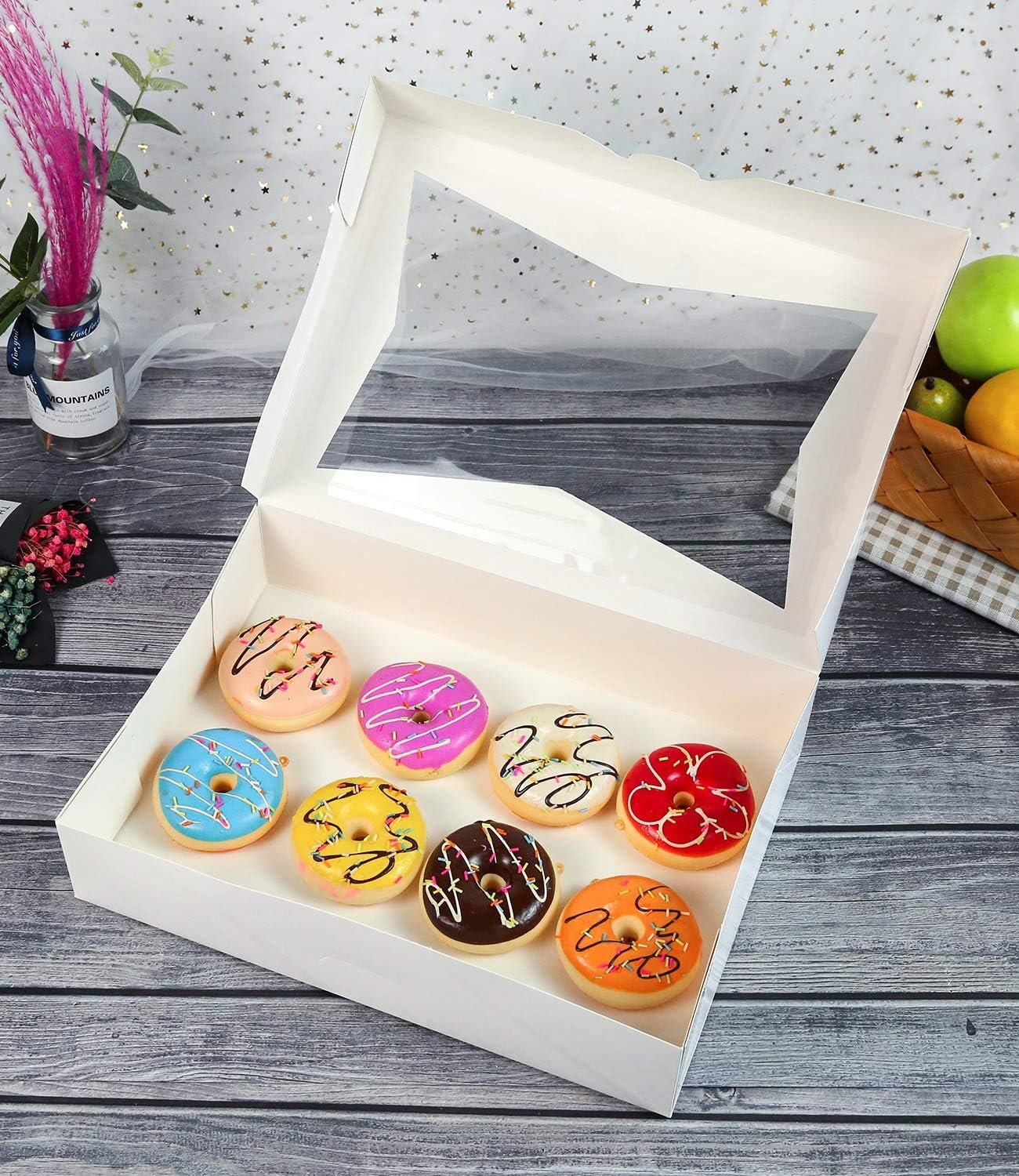 Grossiste en Vrac de Boîtes à Gâteaux Blanches 14 x 10 x 3 pouces avec Fenêtres en PVC, Logo Personnalisé et Qualité Fournisseur pour Pâtisseries