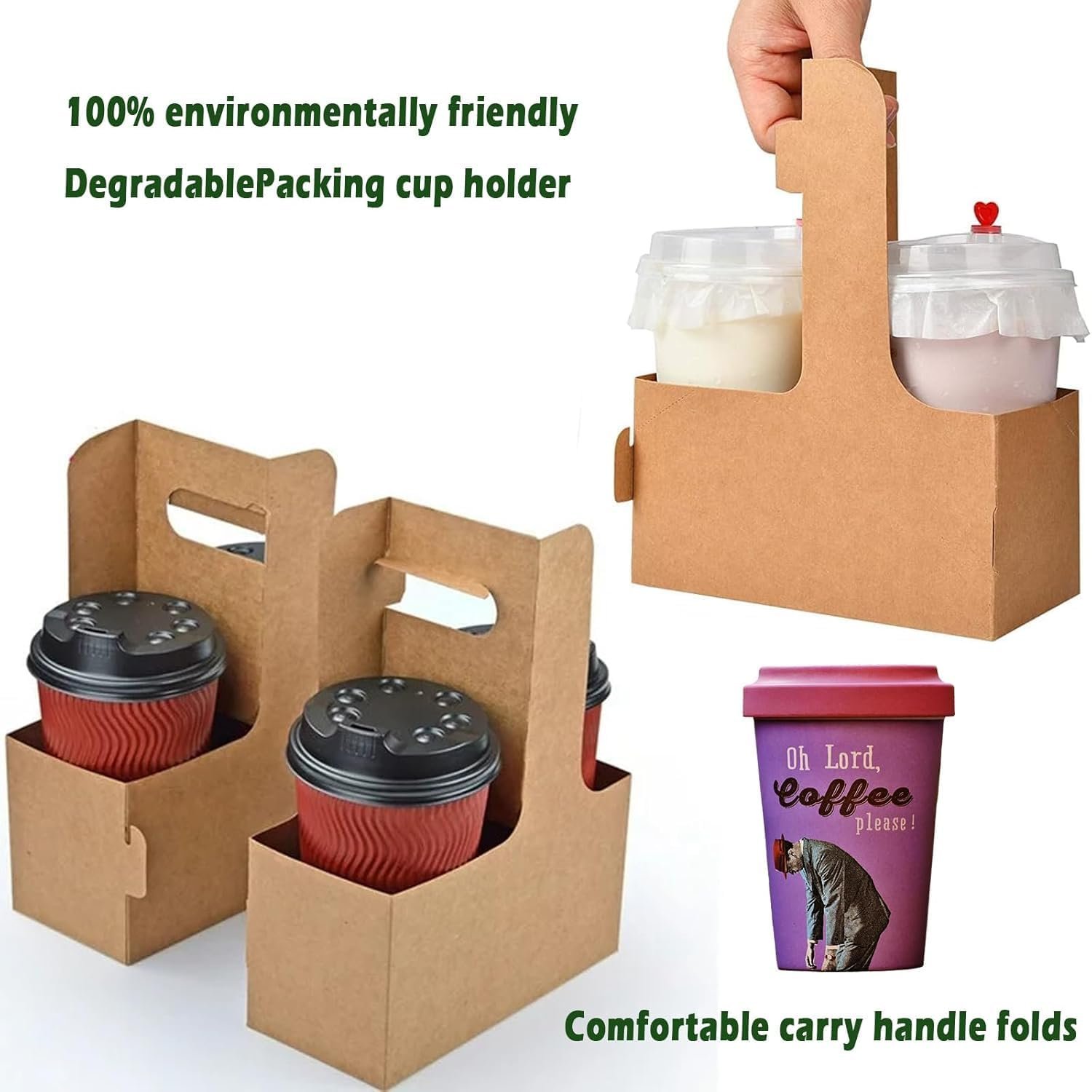 Grossiste en Vrac : Pack de 20 porte-gobelets Kraft avec poignées, support en papier jetable pour 2 boissons chaudes ou froides, idéal pour les restaurants, les cafés et la livraison à emporter, avec logo personnalisé. Grossiste en Vrac : Pack de 20 porte-gobelets Kraft avec poignées, support en papier jetable pour 2 boissons chaudes ou froides, idéal pour les restaurants, les cafés et la livraison à emporter, avec logo personnalisé.