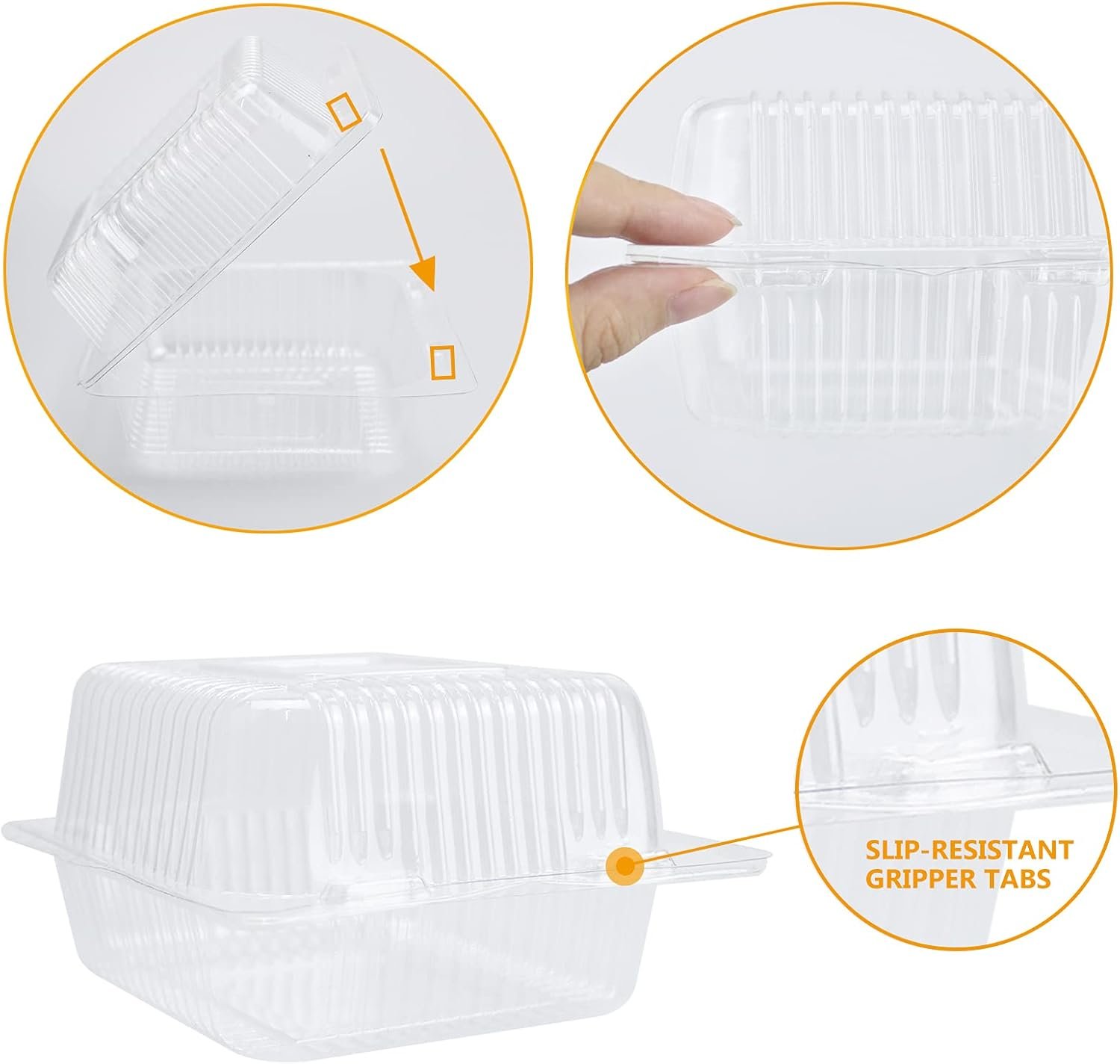 Grossiste Contenants Alimentaires en Plastique Transparent, 50PC Boîtes à Part de Gâteau 5.3x4.7x2.8 Pouces, Fabricant de Plateaux à Emporter Jetables, OEM Grossiste Contenants Alimentaires en Plastique Transparent, 50PC Boîtes à Part de Gâteau 5.3x4.7x2.8 Pouces, Fabricant de Plateaux à Emporter Jetables, OEM