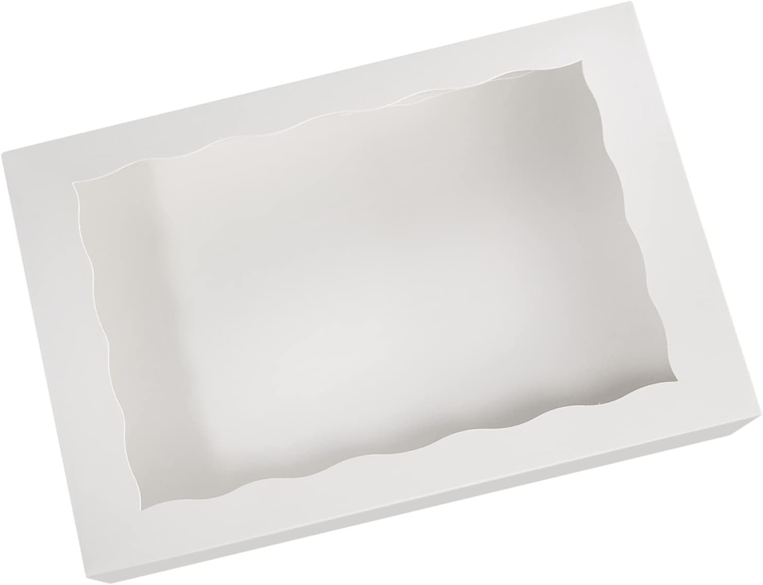 Grossiste Boîte à pâtisserie blanche 15-Pack 12x8x2,5 pouces pour beignets, muffins avec couvercle à fenêtre - Fabricant de boîtes à douceurs en papier auto-déployantes, OEM, pack de 15.