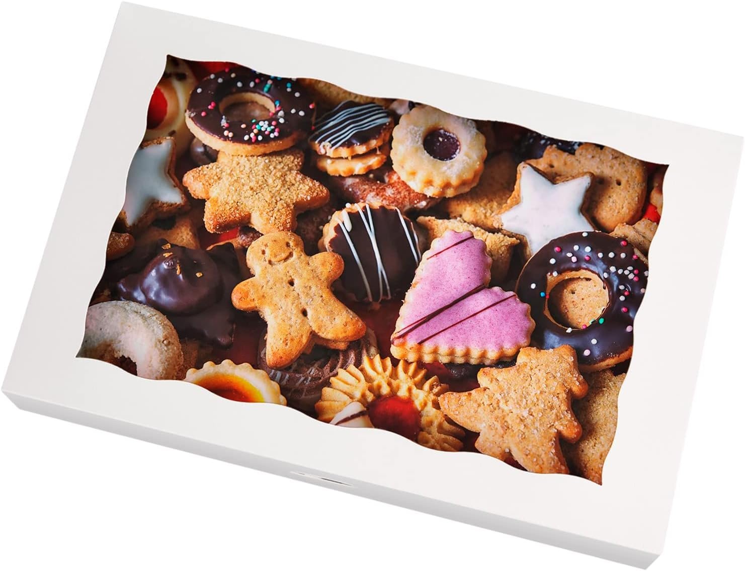 Grossiste Boîte à pâtisserie blanche 15-Pack 12x8x2,5 pouces pour beignets, muffins avec couvercle à fenêtre - Fabricant de boîtes à douceurs en papier auto-déployantes, OEM, pack de 15.