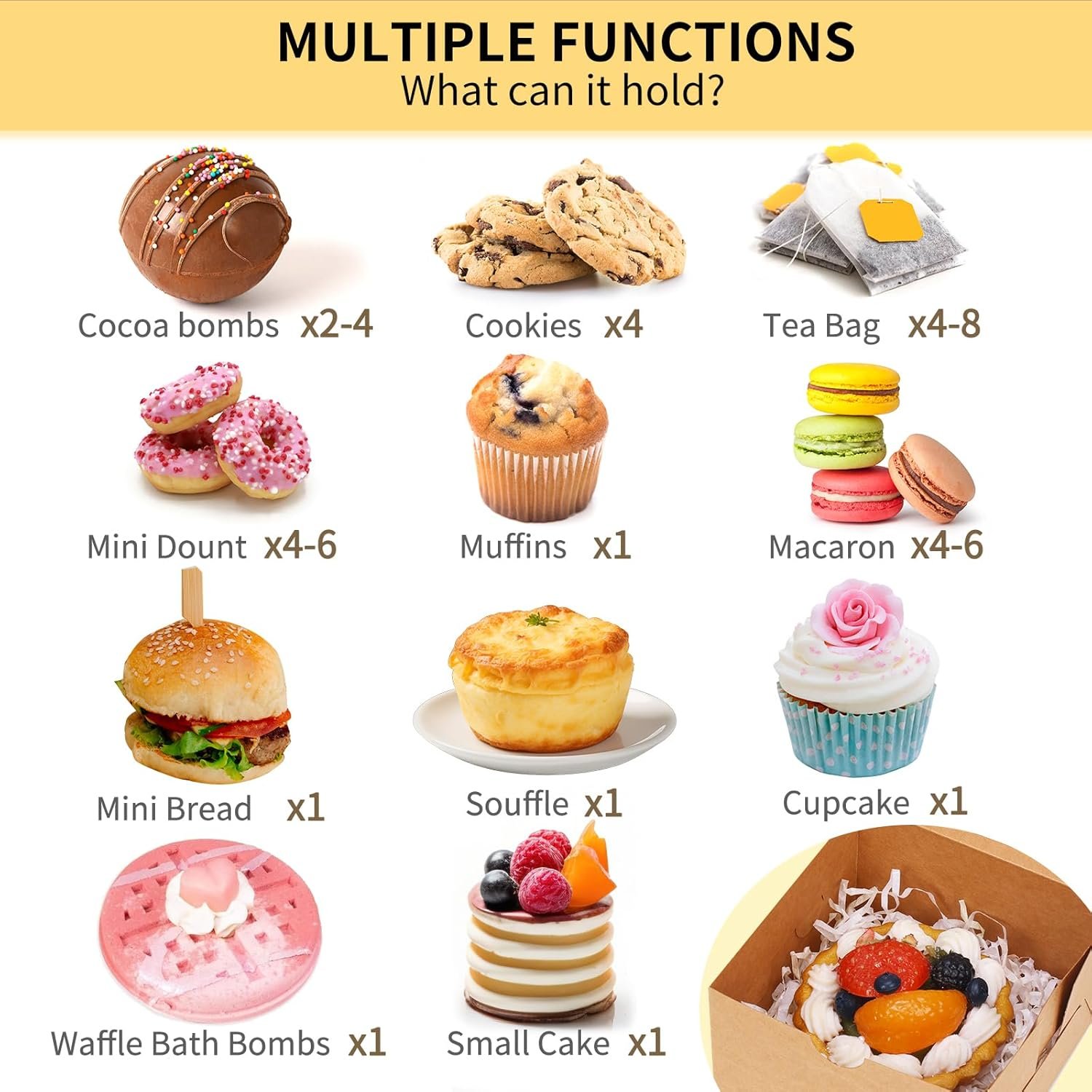 Grossiste en boîtes à biscuits avec fenêtre, 50pcs, 4x4x2.5 pouces, contenant pour pâtisseries, logo personnalisé, fabricant d'emballages pour petites friandises et desserts en vrac.