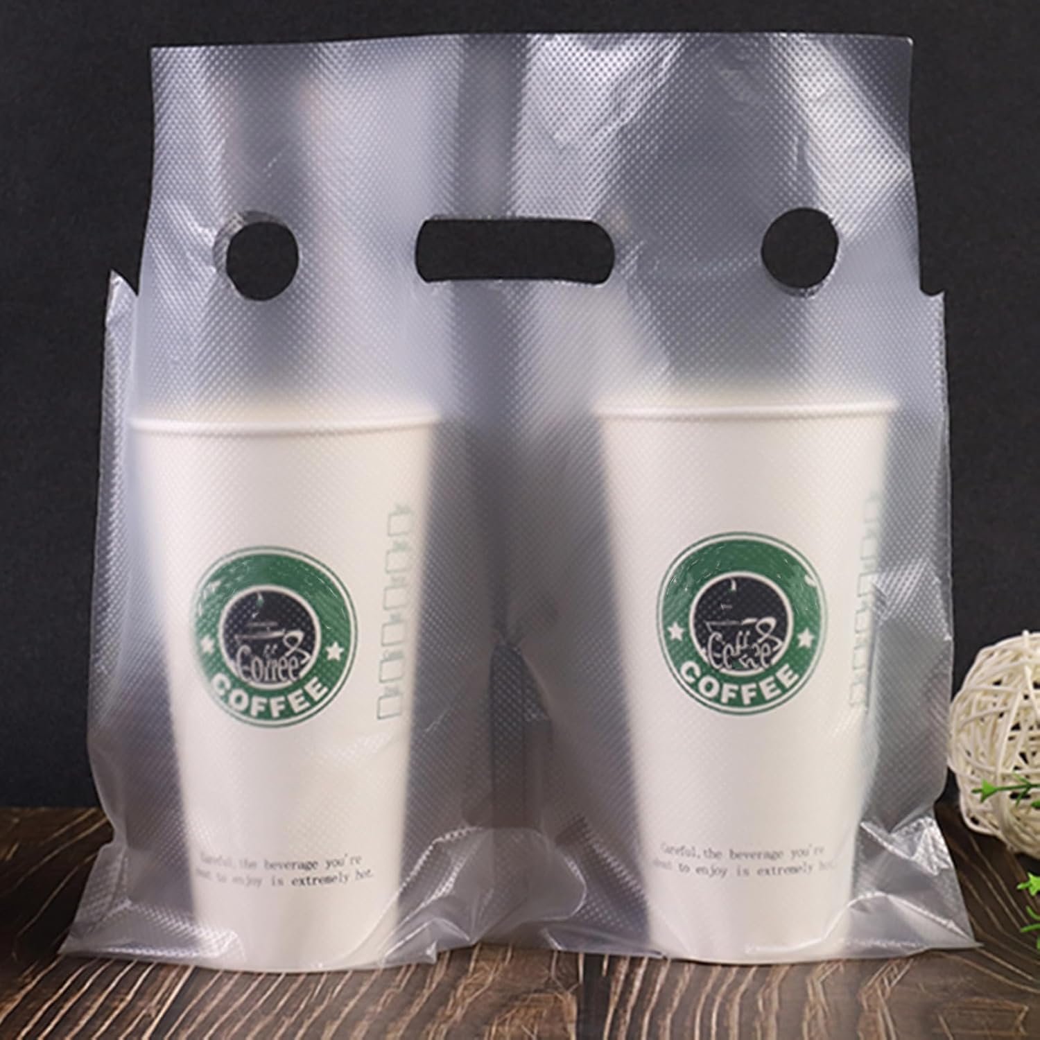 Grossiste en sacs en plastique transparents de 200 pièces avec poignée, 12