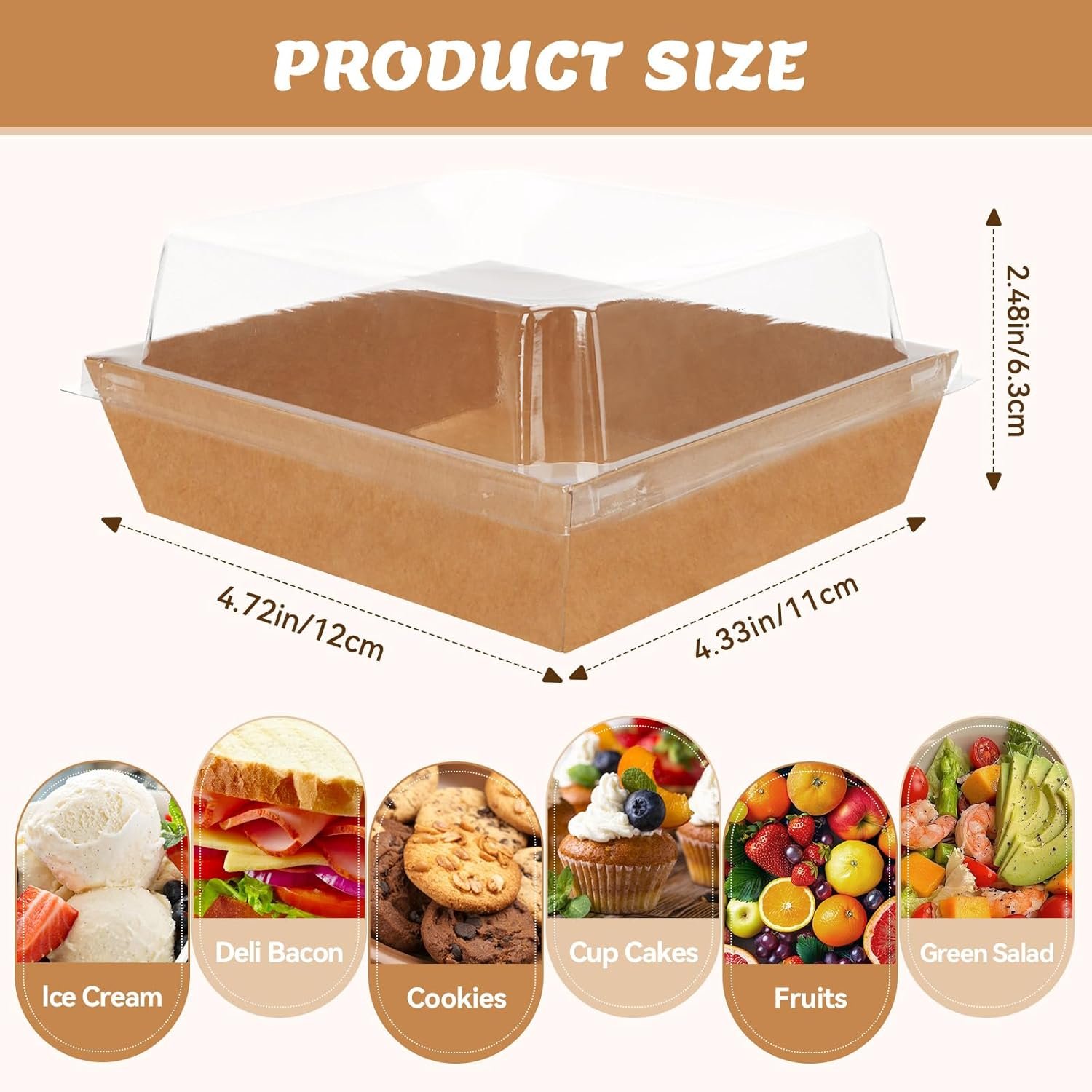 Grossiste en Vrac 24 Boîtes de Charcuterie Miniatures avec Couvercles Transparents, Conteneurs Alimentaires Jetables pour Desserts comme Sandwichs, Cookies, Sushis, Parts de Gâteau et Fraises, Marque Blanche disponible.