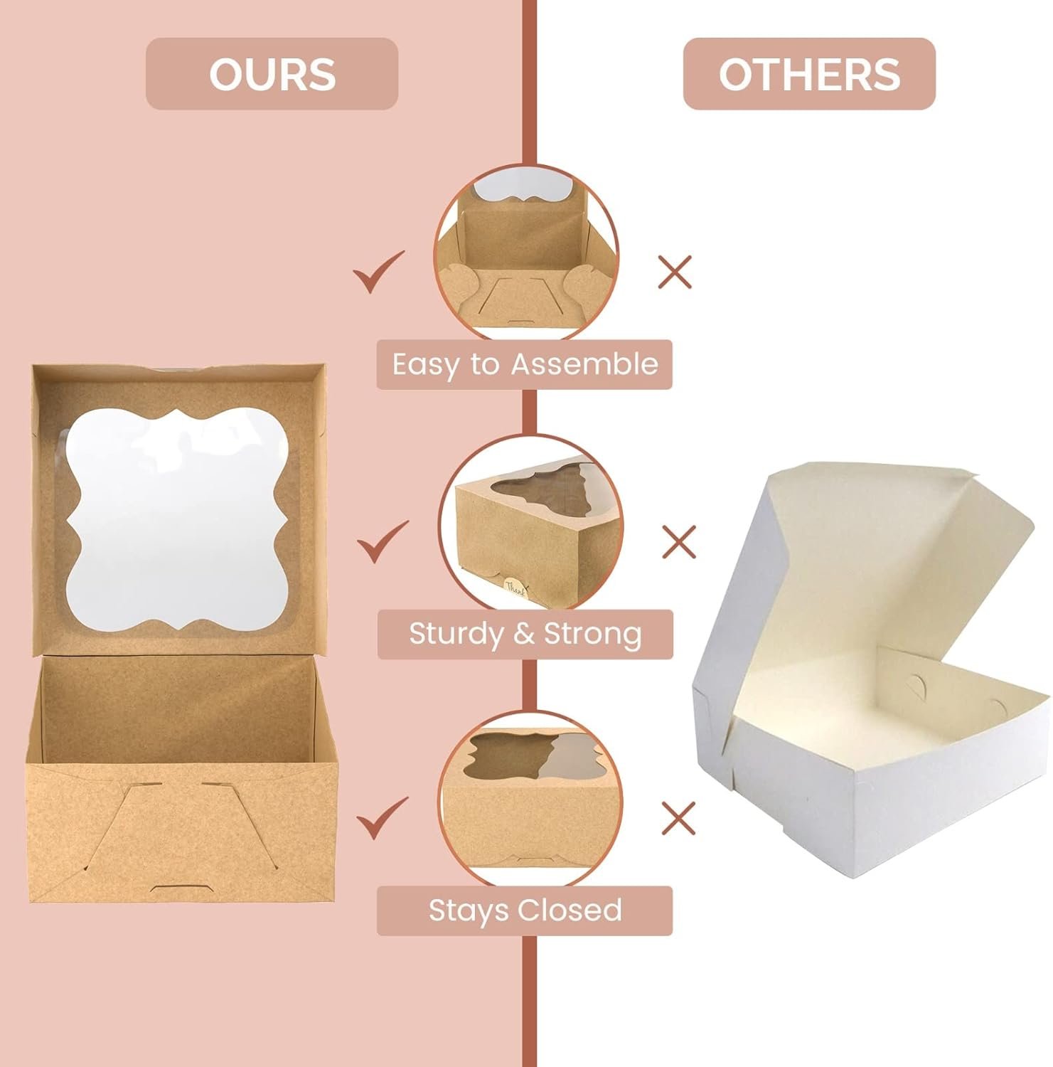 Grossiste en Vrac de Boîtes à Biscuits - Boîtes de Pâtisserie avec Fenêtre 6X6X3 Pouces - Fournisseur de Contenants Épais pour Gourmandises, Desserts, Fraises, Cupcakes, Bonbons, Charcuterie, Produits de Boulangerie et Pâtisserie - Logo Personnalisé Grossiste en Vrac de Boîtes à Biscuits - Boîtes de Pâtisserie avec Fenêtre 6X6X3 Pouces - Fournisseur de Contenants Épais pour Gourmandises, Desserts, Fraises, Cupcakes, Bonbons, Charcuterie, Produits de Boulangerie et Pâtisserie - Logo Personnalisé