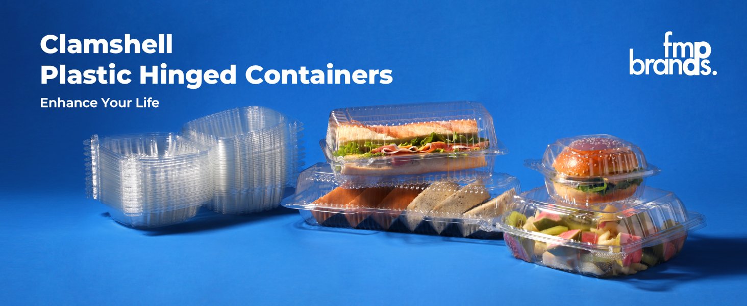 Grossiste Contenants en Plastique Transparent avec Charnières 30 Pack 8,5 x 8 x 3,2 Pouces, Idéal pour Salades, Gâteaux, Pâtisseries et Sandwiches, Fabricant de Récipients Jetables en Vrac, Logo Personnalisé Disponibles
