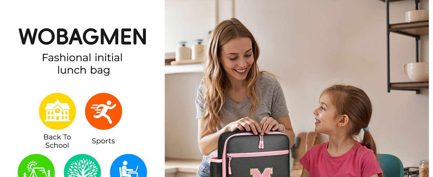 Lunch box personnalisée avec logo, sac à lunch isotherme pour filles et femmes, boîte thermos adorable pour le travail, le camping, et les cadeaux de rentrée (rose, K) - grossiste, fabricant, vente en gros.