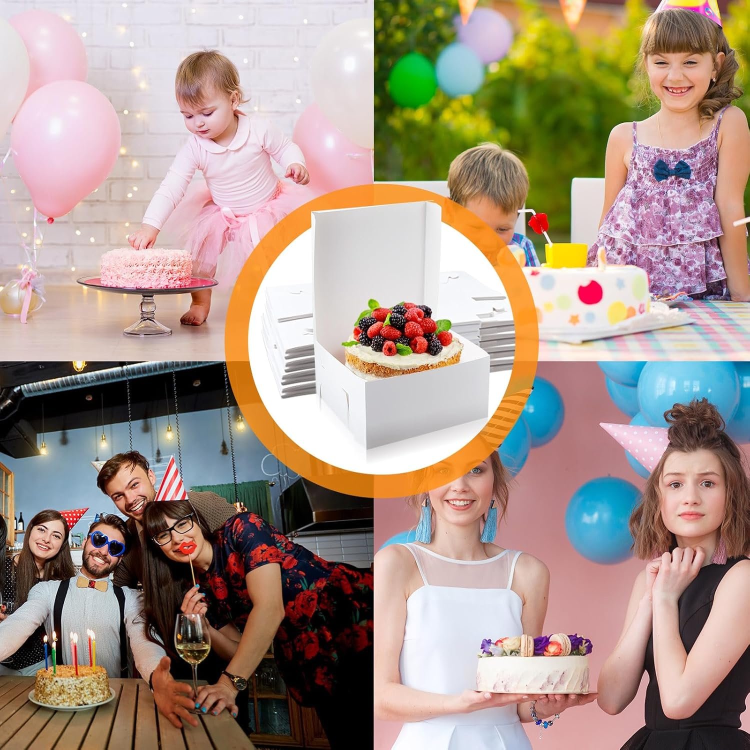 Grossiste Boîtes à Gâteau en Carton 50 Paquet de 12 x 12 x 5 Pouces pour Pâtisserie avec Logo Personnalisé en Vente en Gros Grossiste Boîtes à Gâteau en Carton 50 Paquet de 12 x 12 x 5 Pouces pour Pâtisserie avec Logo Personnalisé en Vente en Gros