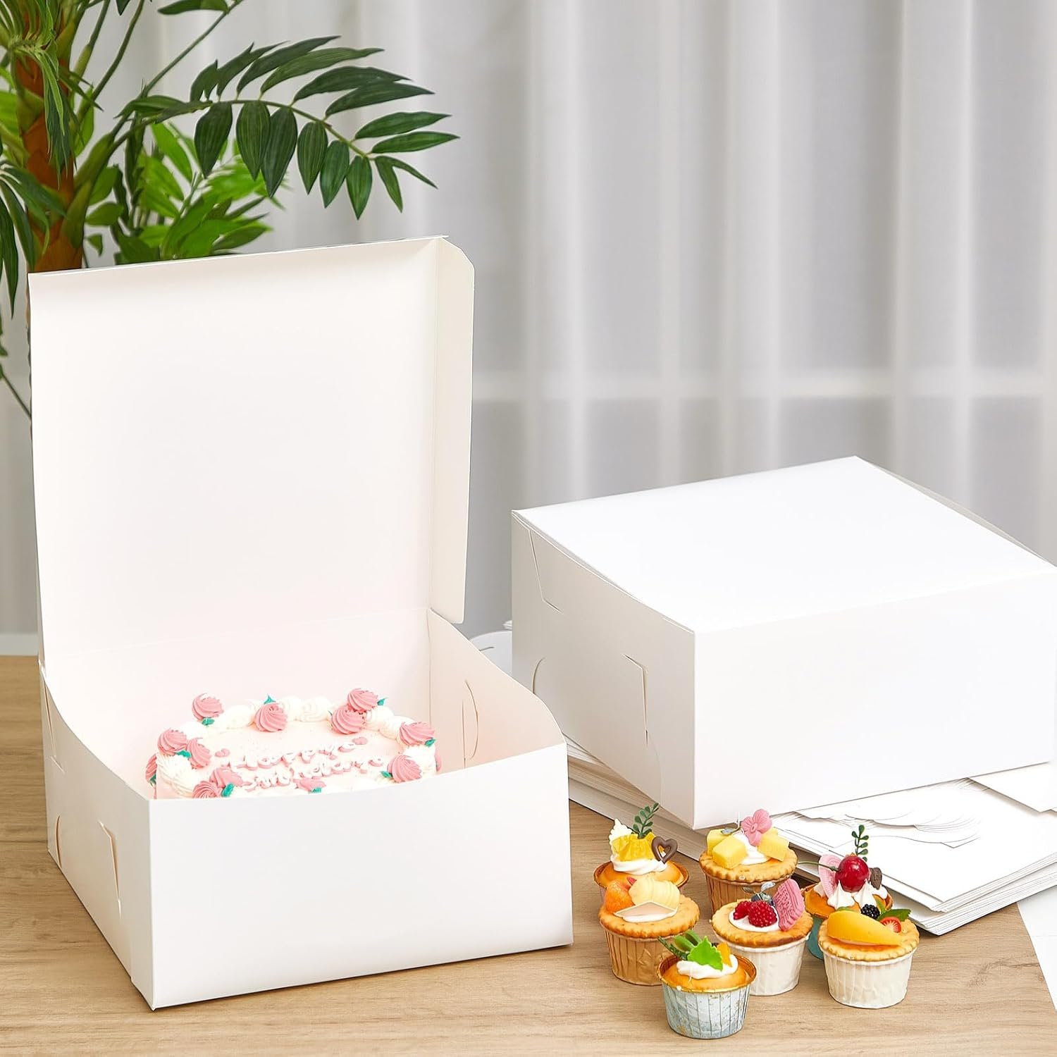 Grossiste Boîtes à Gâteau en Carton 50 Paquet de 12 x 12 x 5 Pouces pour Pâtisserie avec Logo Personnalisé en Vente en Gros Grossiste Boîtes à Gâteau en Carton 50 Paquet de 12 x 12 x 5 Pouces pour Pâtisserie avec Logo Personnalisé en Vente en Gros