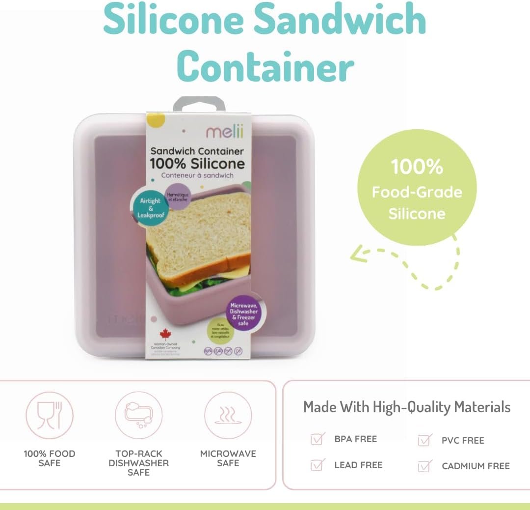 Grossiste Conteneur de Sandwich en Silicone Réutilisable | Capacité Étanche, Boîte à Lunch Facile à Ouvrir, Sans BPA, Compatible Lave-Vaisselle & Micro-ondes, Fournisseur pour Enfants & Adultes (Rose) OEM