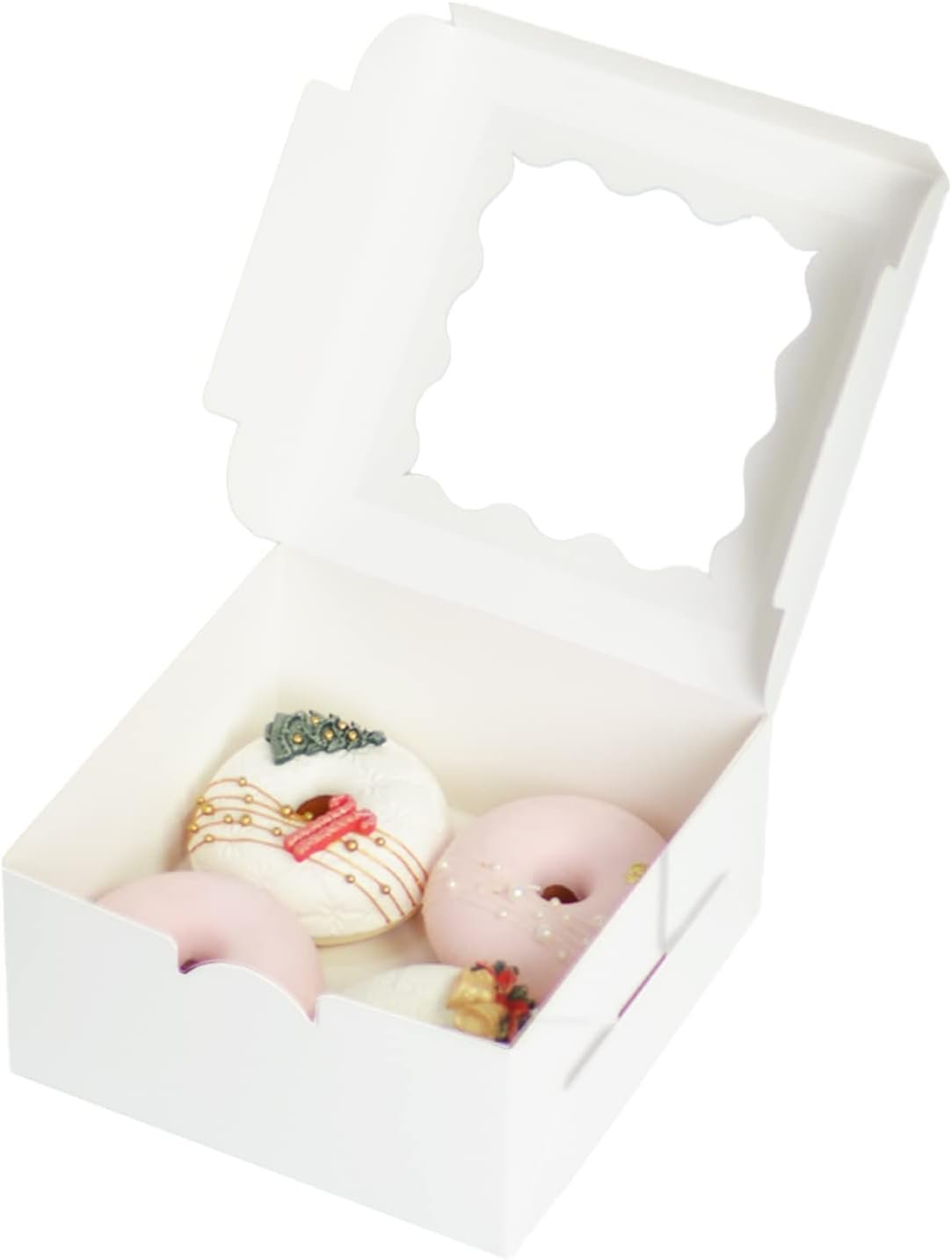 Grossiste Boîtes de Pâtisserie 30-Packs avec Fenêtre 6x6x3 pouces de Cookies et Macarons, Marque Blanche, Fournisseur Fiable