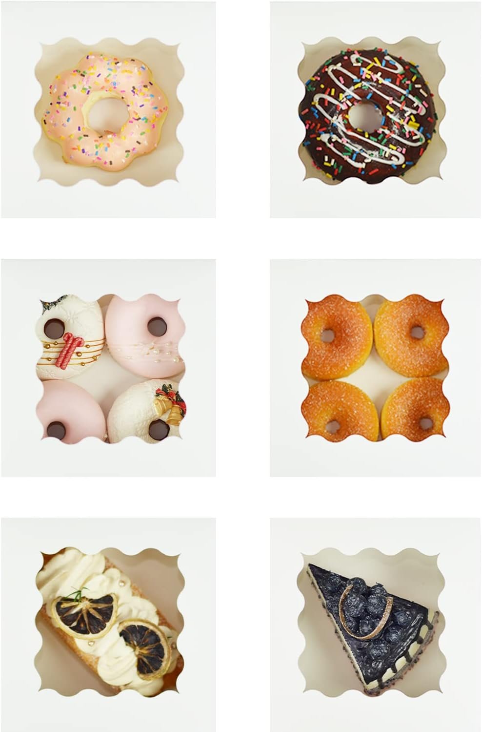 Grossiste Boîtes de Pâtisserie 30-Packs avec Fenêtre 6x6x3 pouces de Cookies et Macarons, Marque Blanche, Fournisseur Fiable