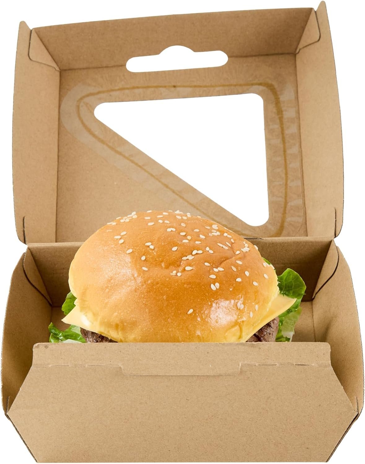 Grossiste Conteneur Alimentaire en Coquille 100 Compte 5,41 x 5,5 x 2,63 Pouces Boîte à Emporter en Carton Zingué Kraft Résistante à la Graisse pour Burgers et Sandwiches, Fabricant de Solutions Personnalisées