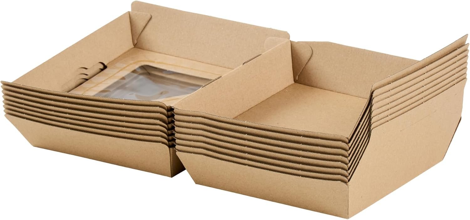 Grossiste Conteneur Alimentaire en Coquille 100 Compte 5,41 x 5,5 x 2,63 Pouces Boîte à Emporter en Carton Zingué Kraft Résistante à la Graisse pour Burgers et Sandwiches, Fabricant de Solutions Personnalisées